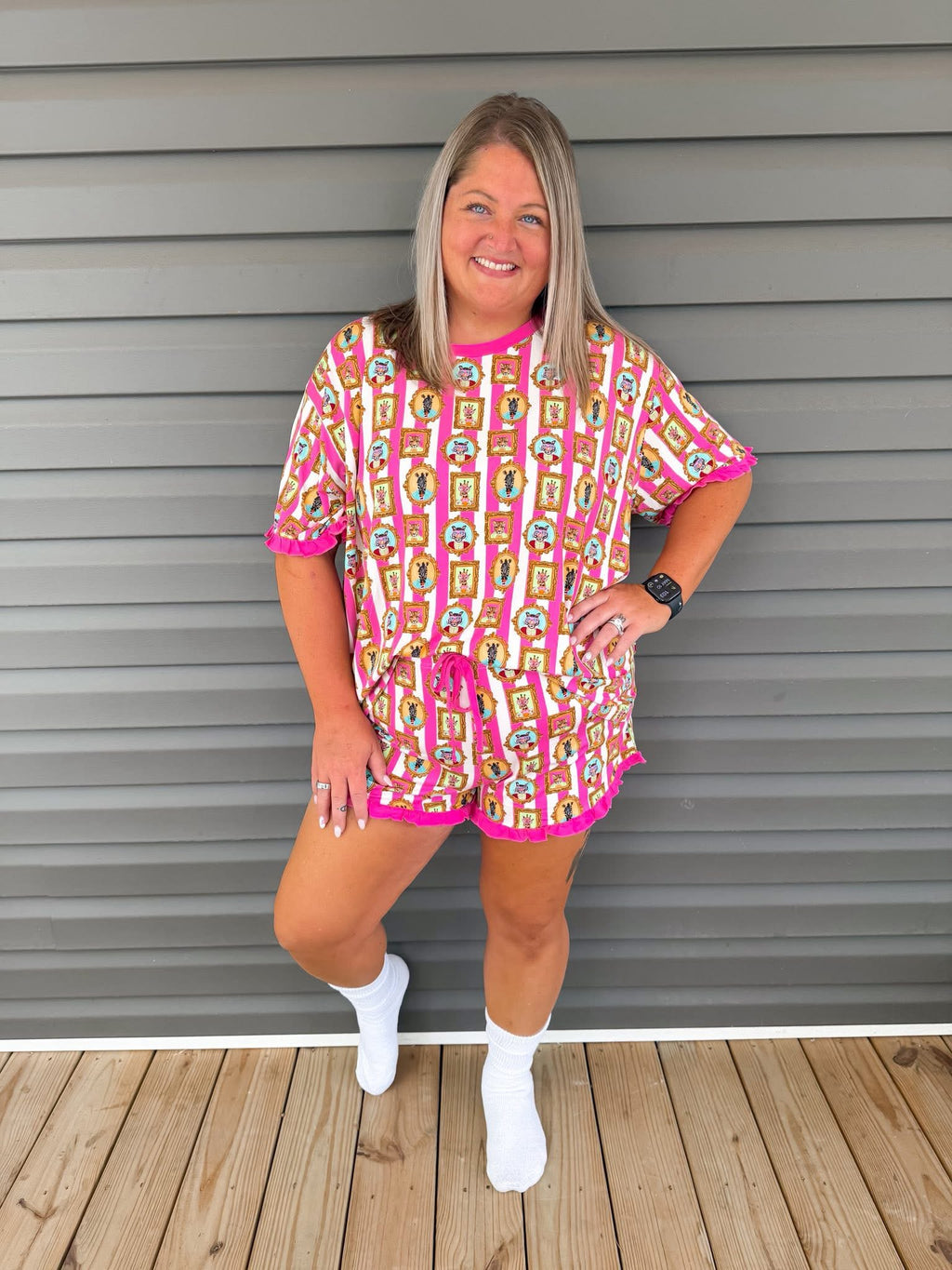 Picture Puurfect Womens Ruffle Short Set