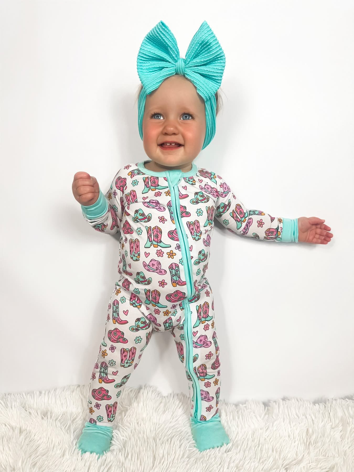 Summertime Cowgirl Double Zippy Romper