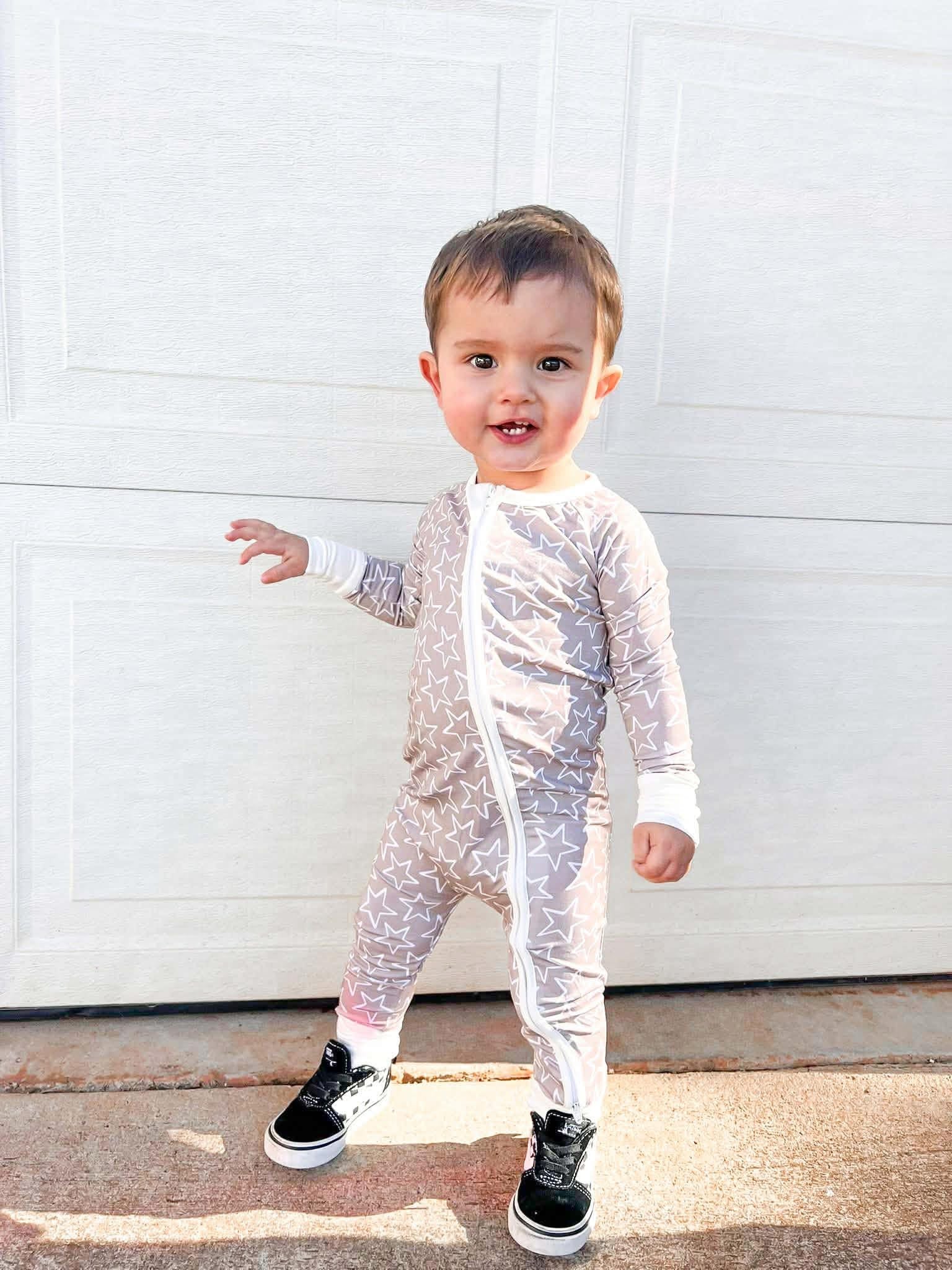 Sandstone Stars Double Zippy Romper