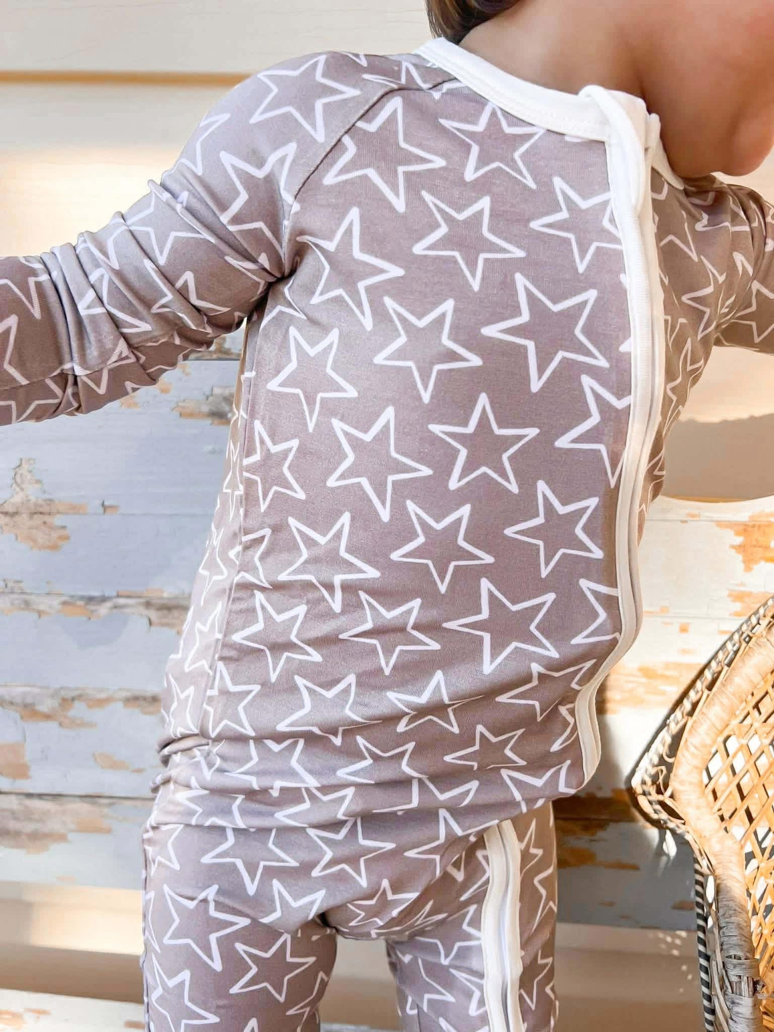 Sandstone Stars Double Zippy Romper