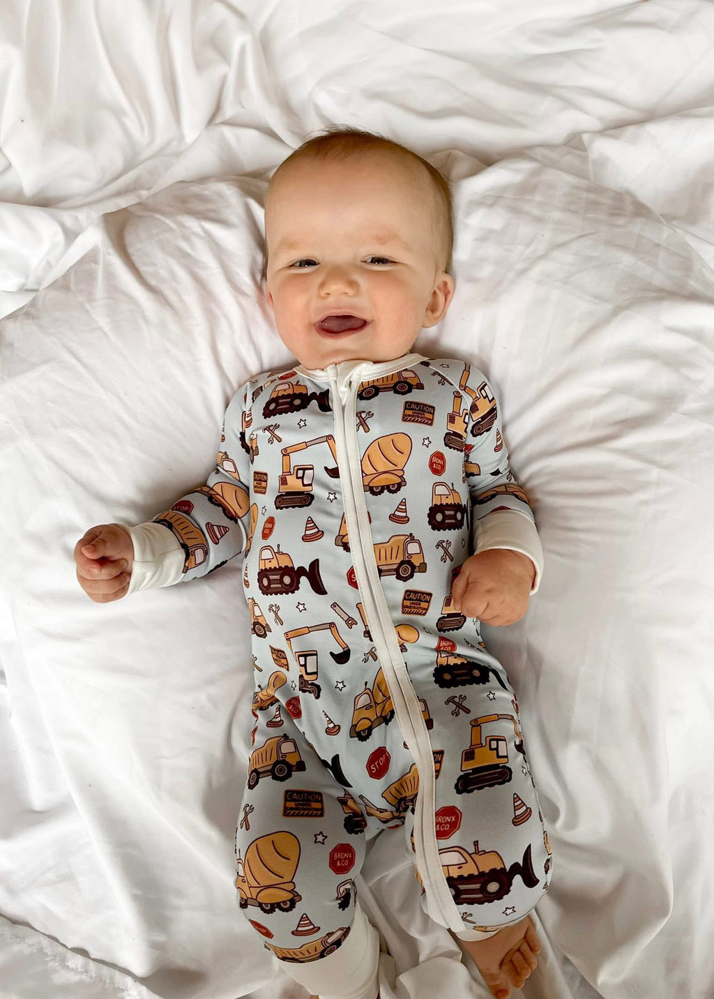 Construction Zone Double Zippy Romper