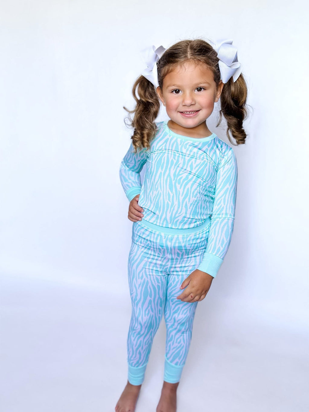 Mint Zebra Two Piece Set
