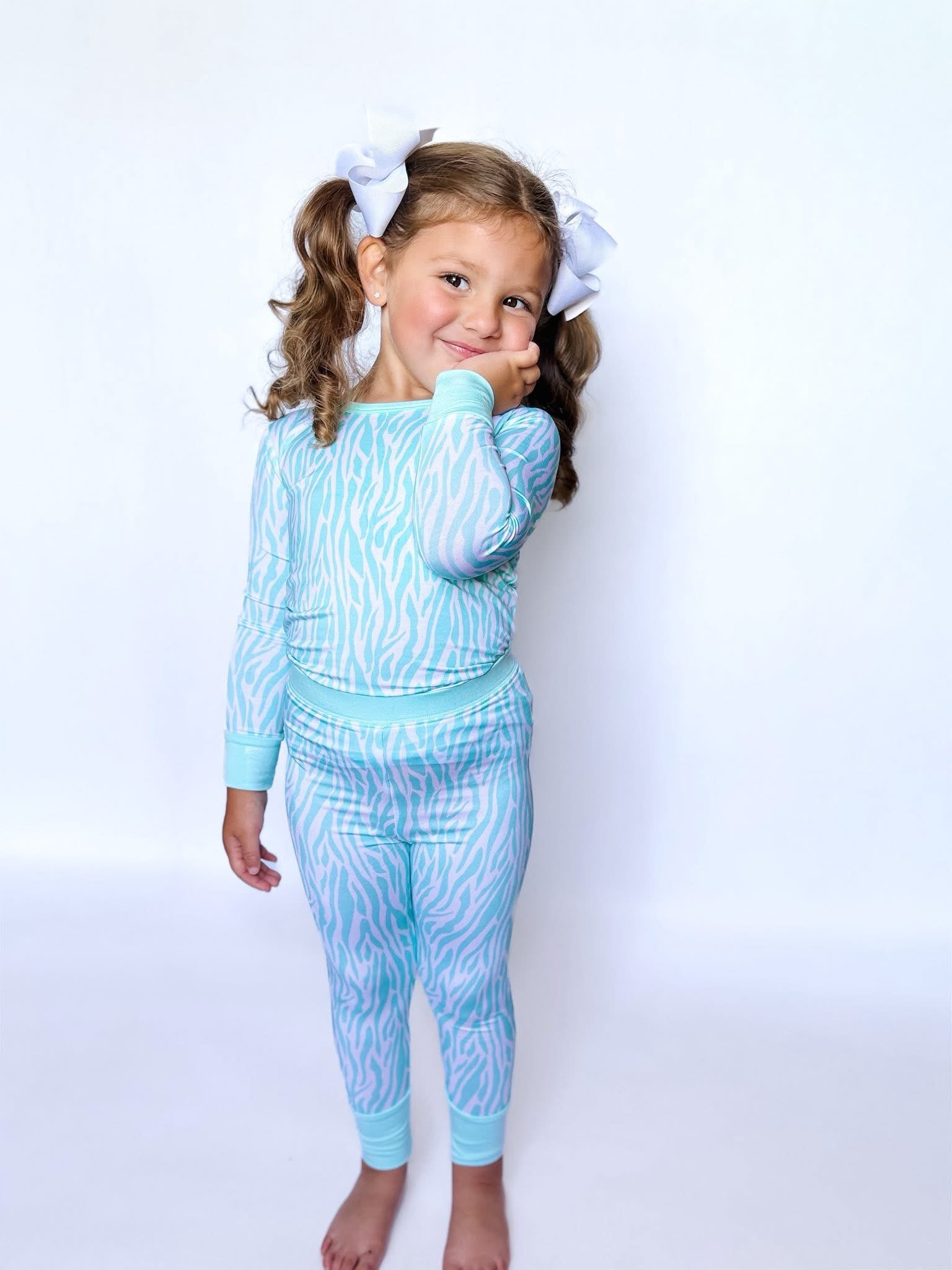 Mint Zebra Two Piece Set