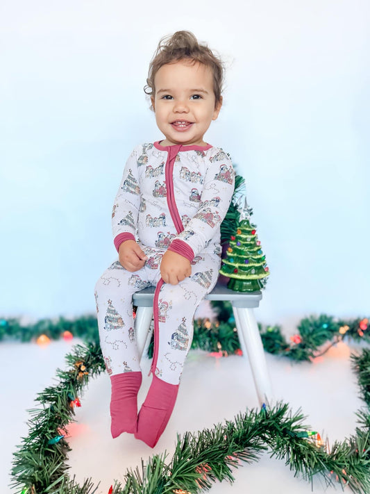 Merry Bluemas Double Zippy Romper