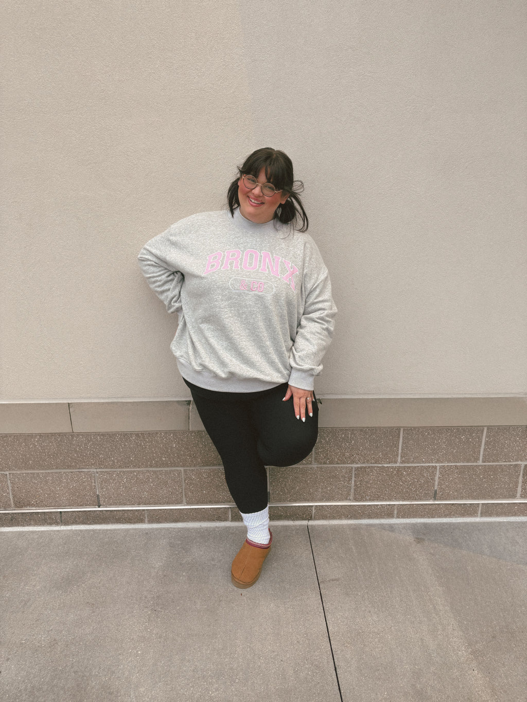 Varsity Bronx&Co. Grey/Pink Sweatshirt