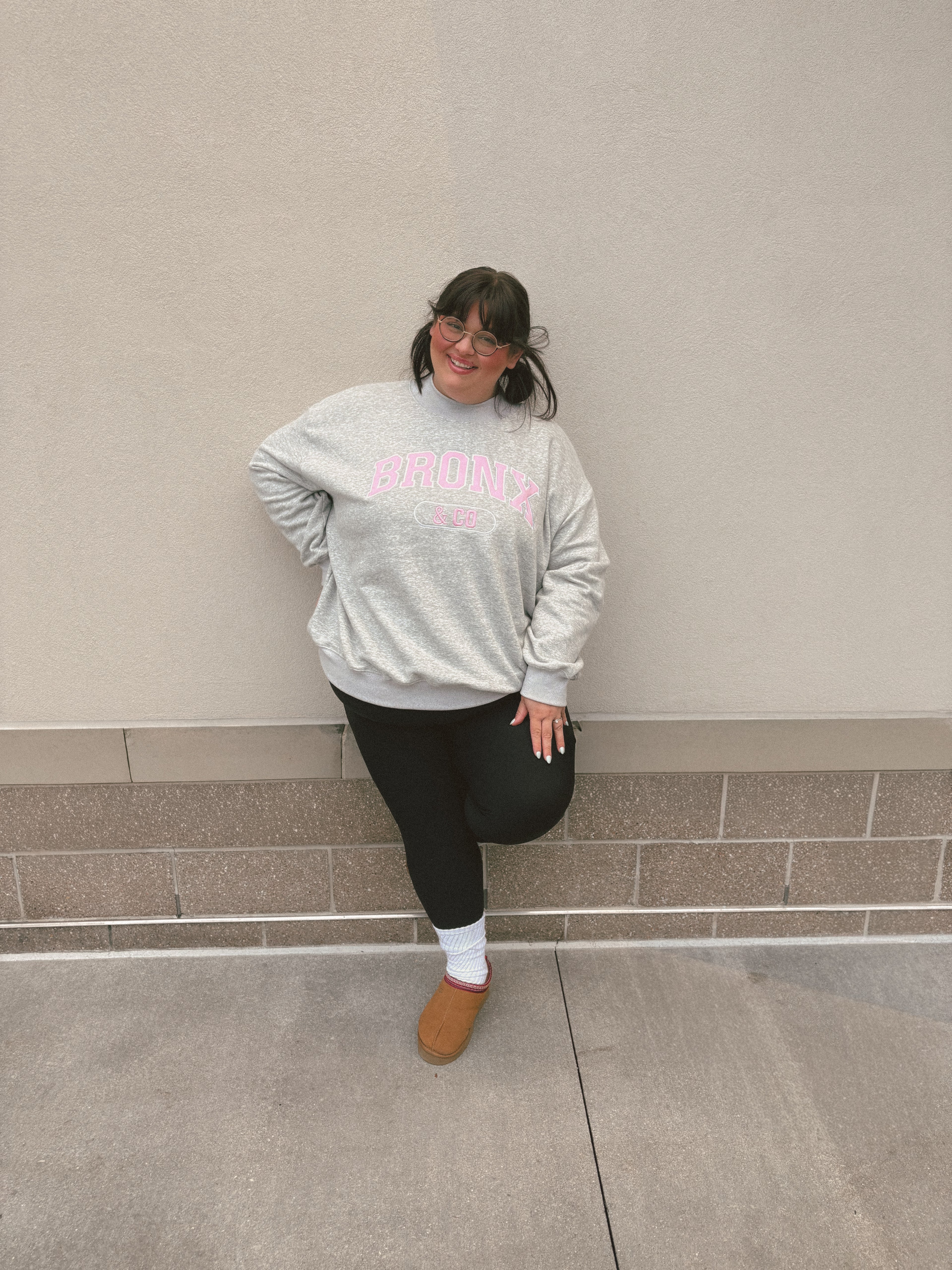 Varsity Bronx&Co. Grey/Pink Sweatshirt