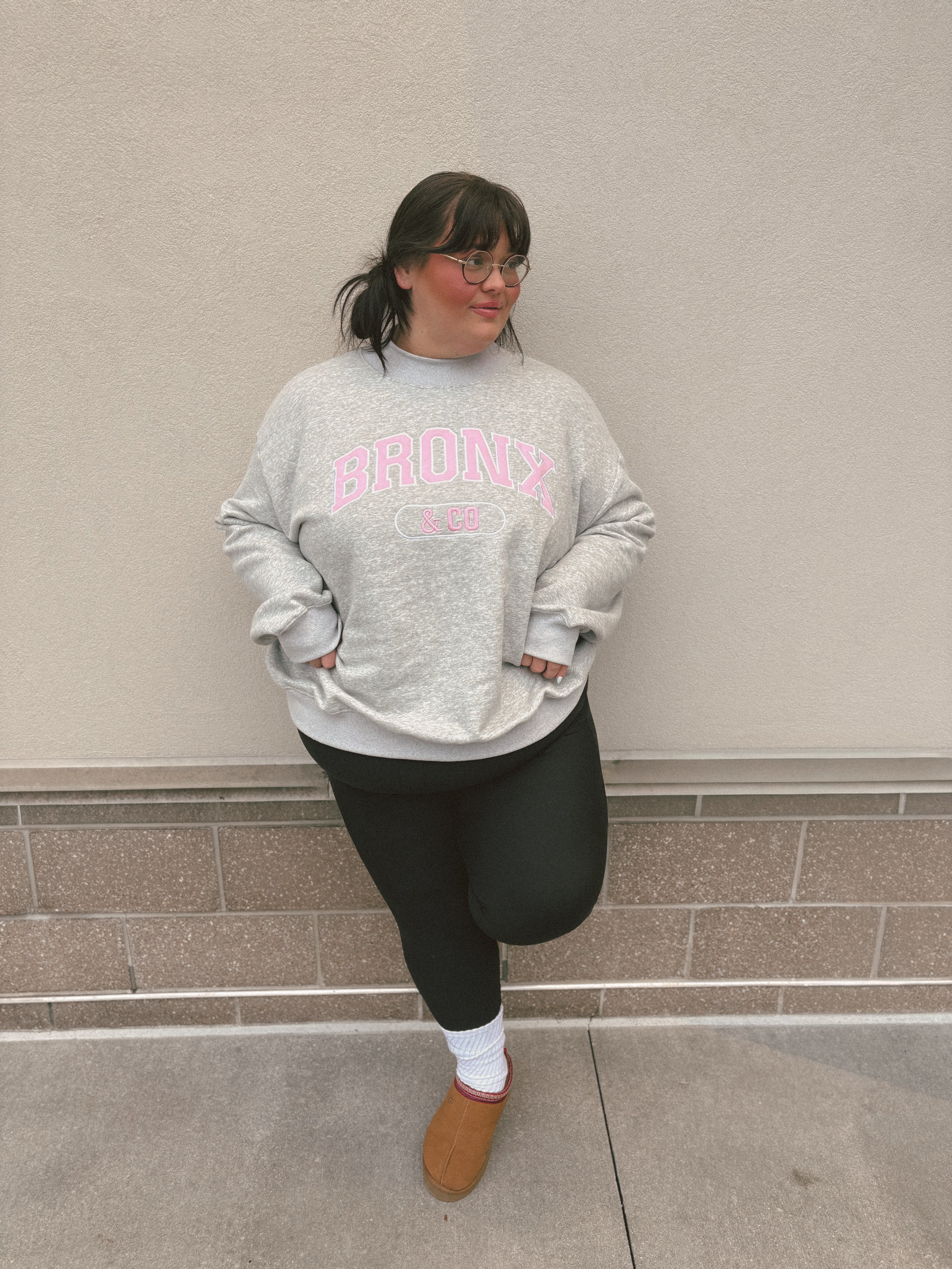 Varsity Bronx&Co. Grey/Pink Sweatshirt