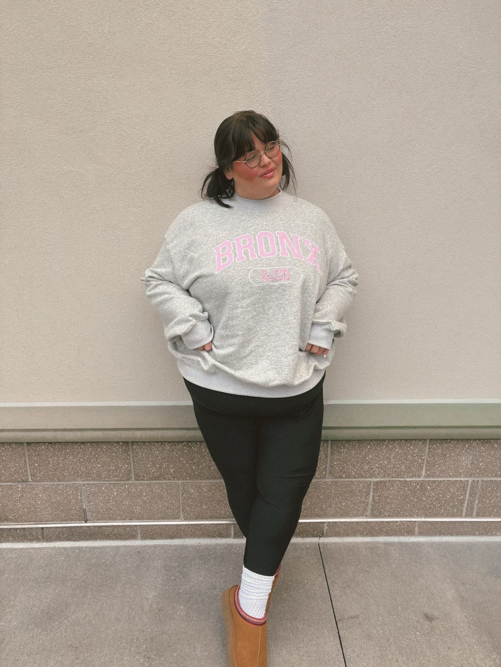Varsity Bronx&Co. Grey/Pink Sweatshirt