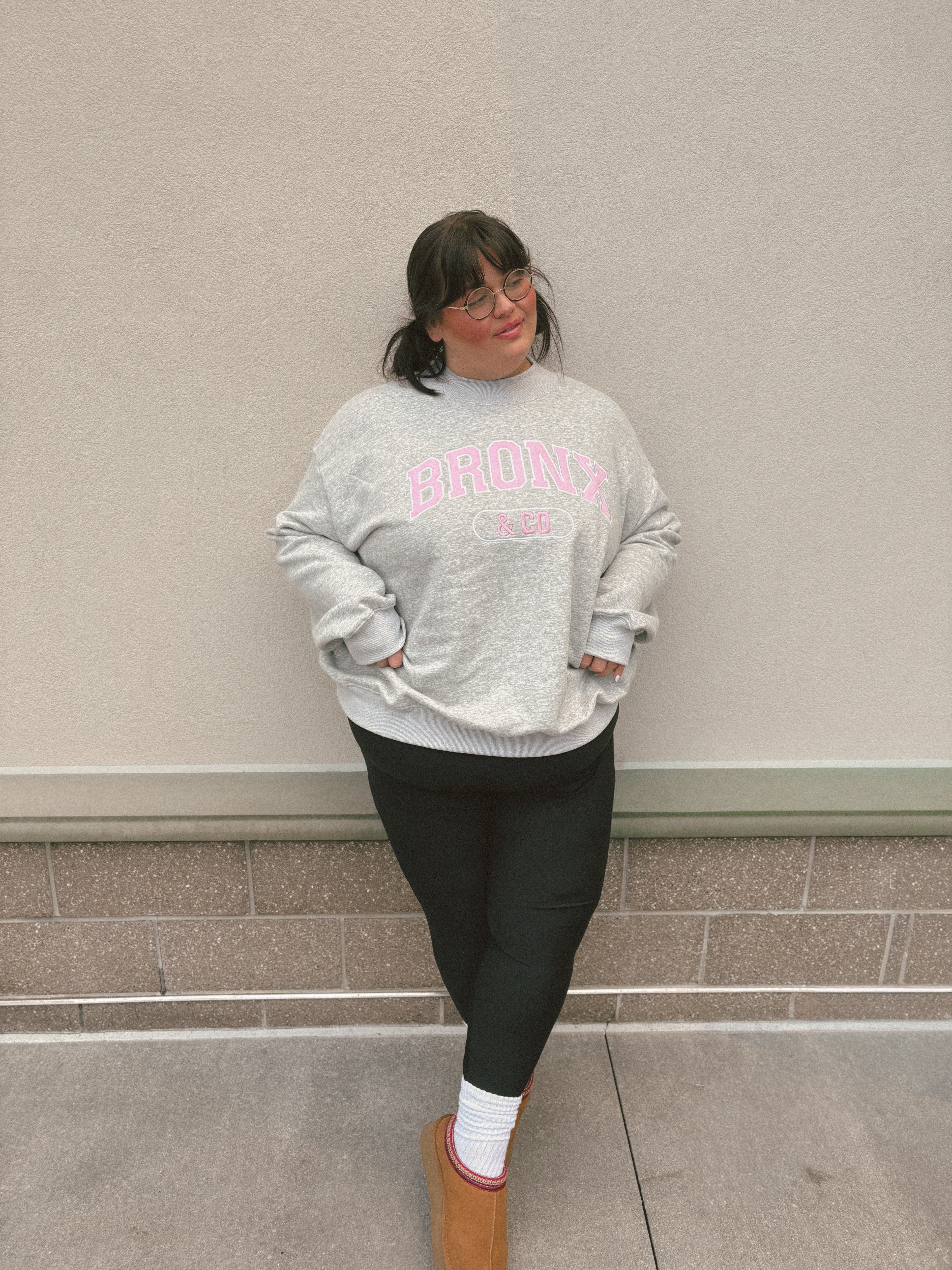 Varsity Bronx&Co. Grey/Pink Sweatshirt