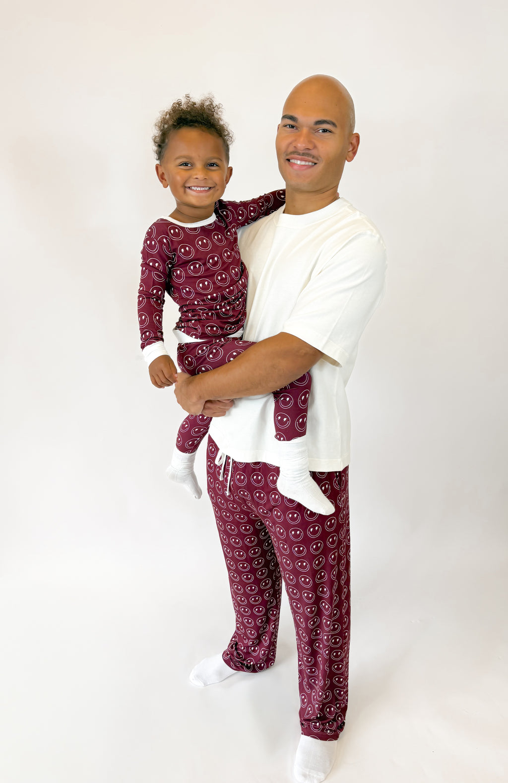 Merlot Smileys Unisex Straight Leg Pants