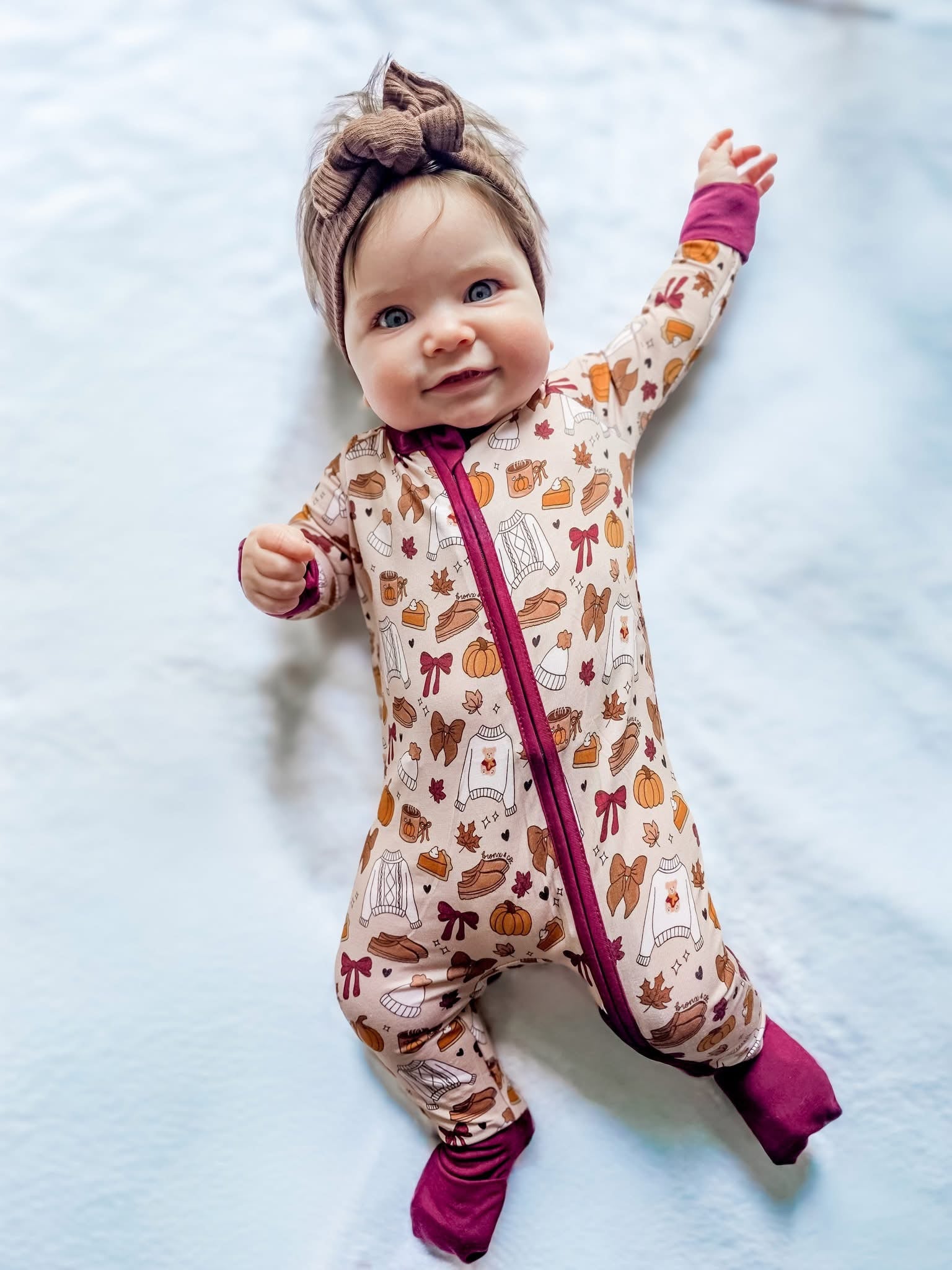Autumn Babe Double Zippy Romper