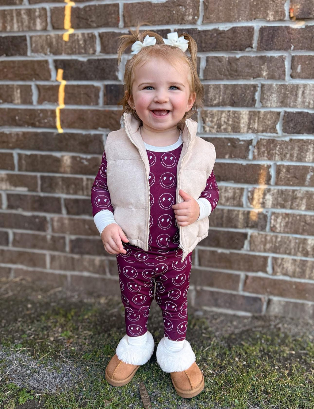 Merlot Smileys Two Piece Set