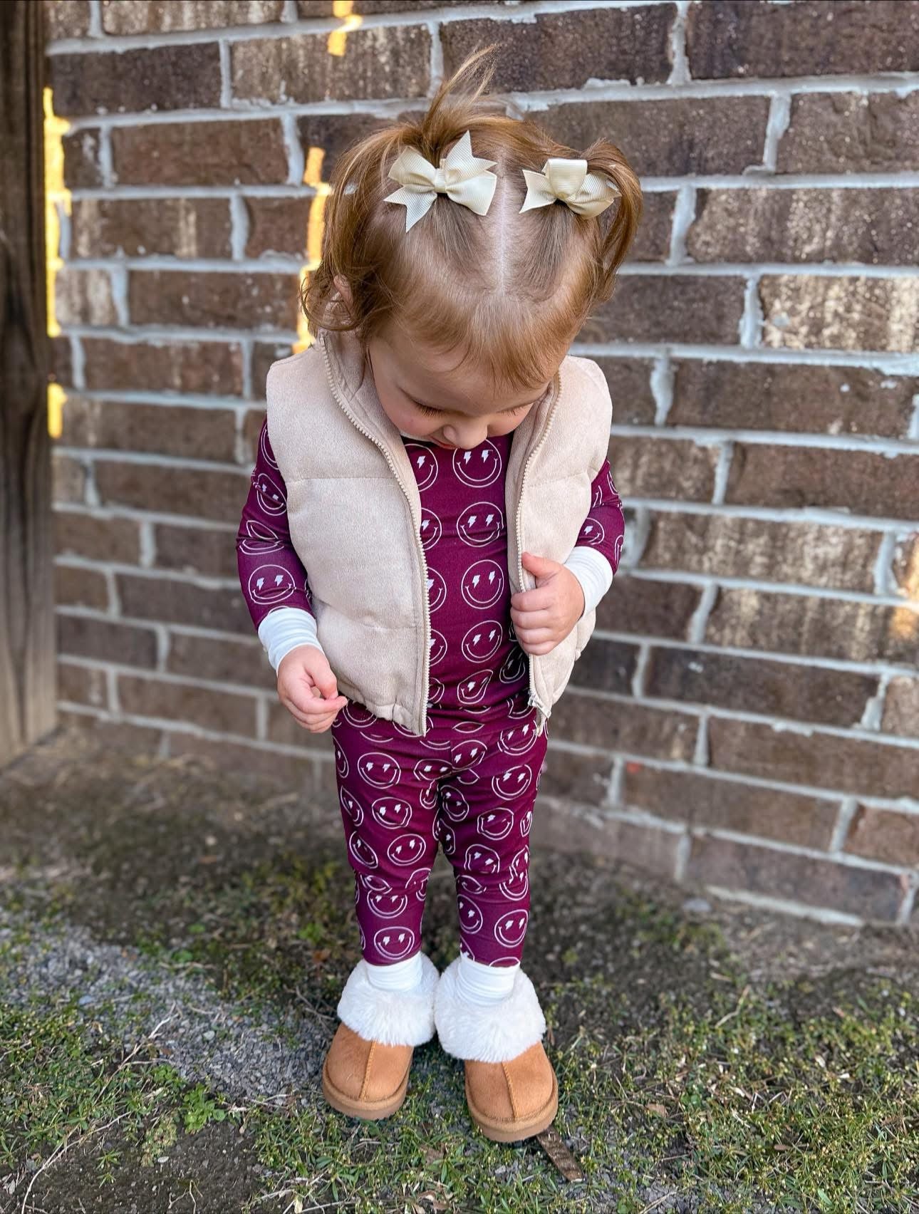 Merlot Smileys Two Piece Set