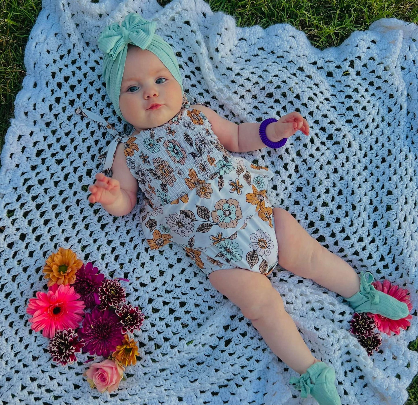 Josie Floral Smoked Romper