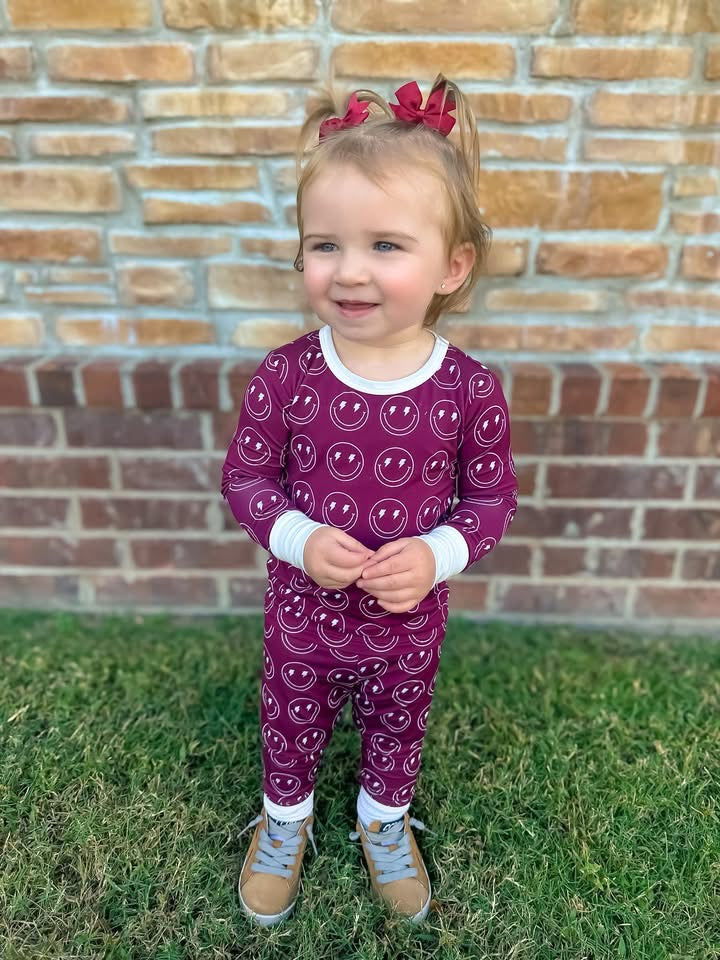 Merlot Smileys Two Piece Set