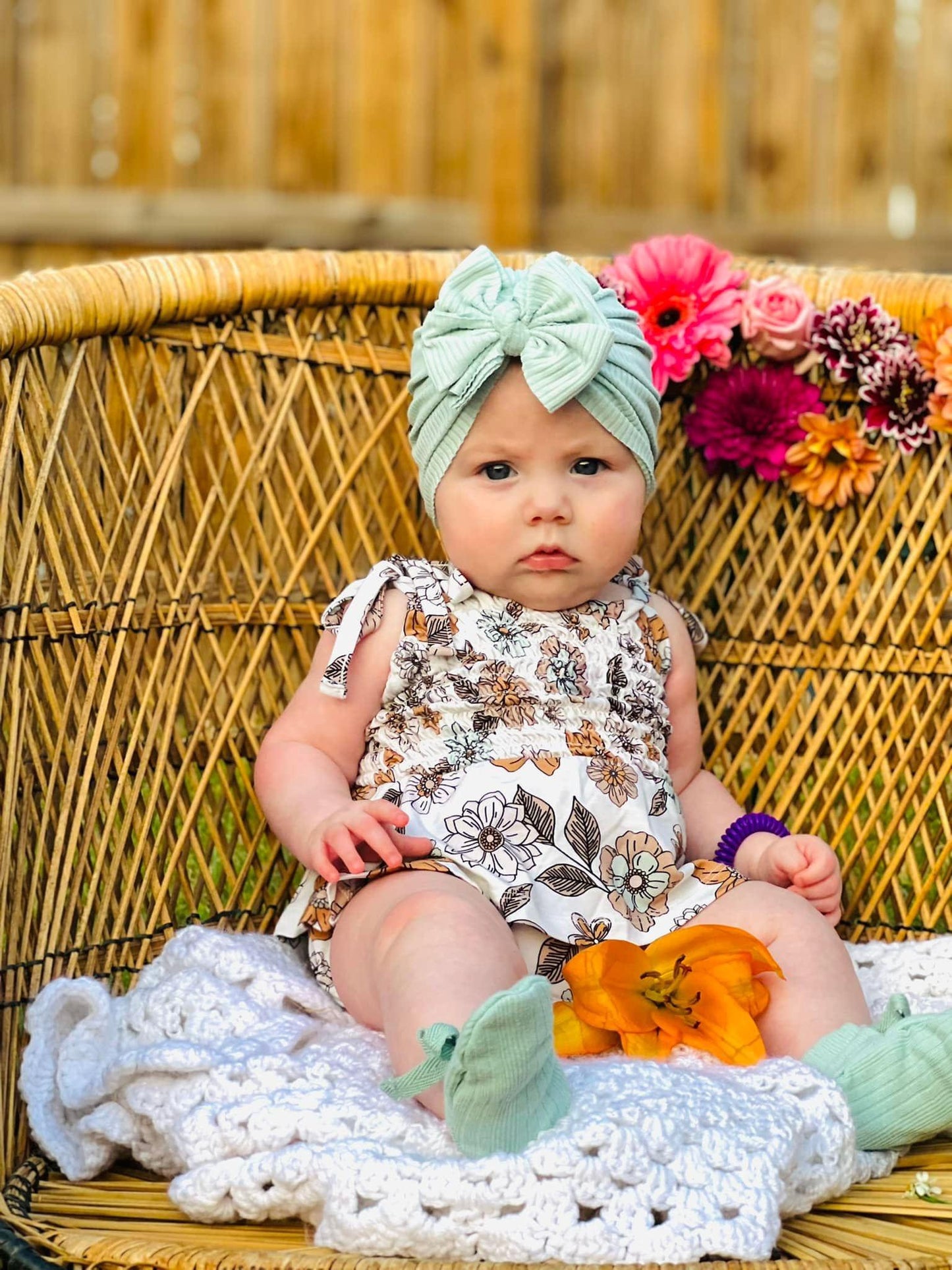 Josie Floral Smoked Romper