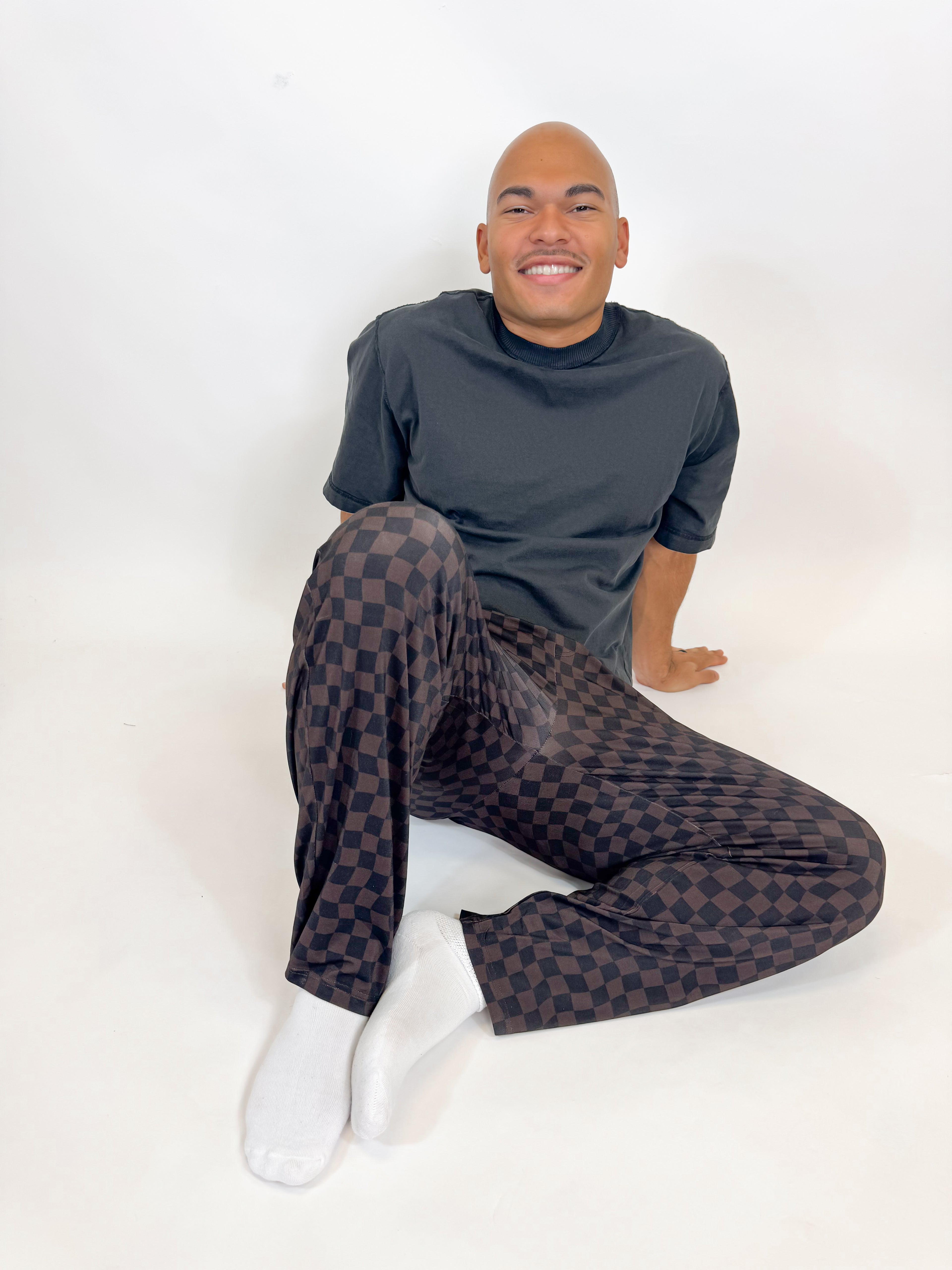 Mocha Waves Unisex Straight Leg Pants