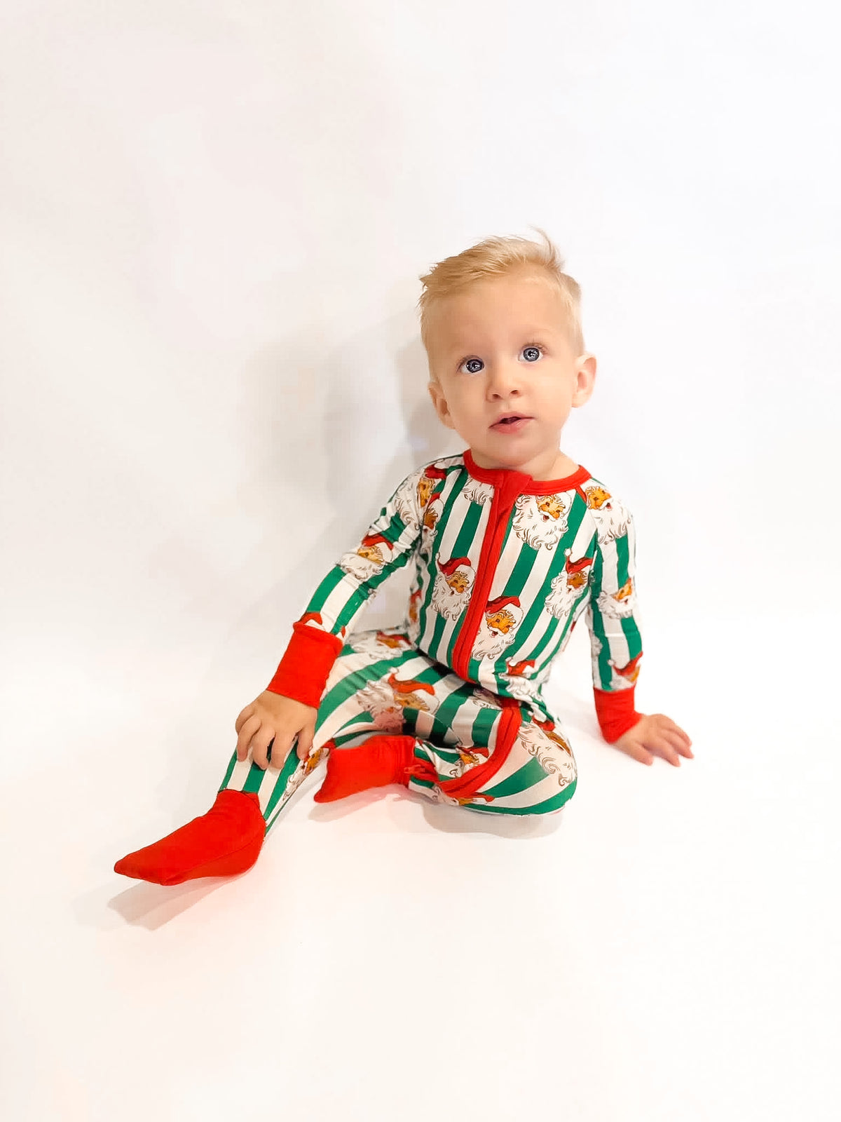 Santa Baby Double Zippy Romper