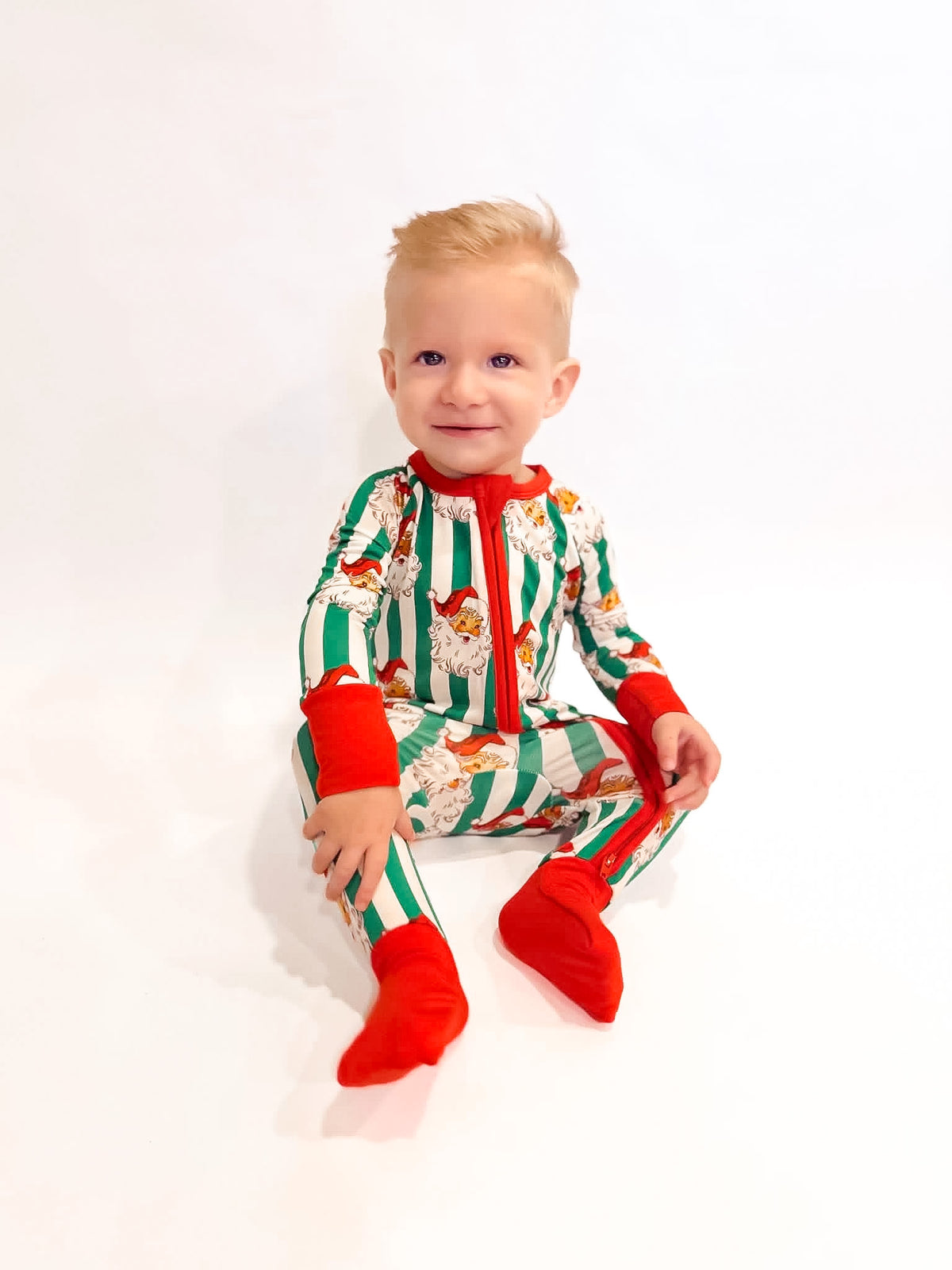 Santa Baby Double Zippy Romper