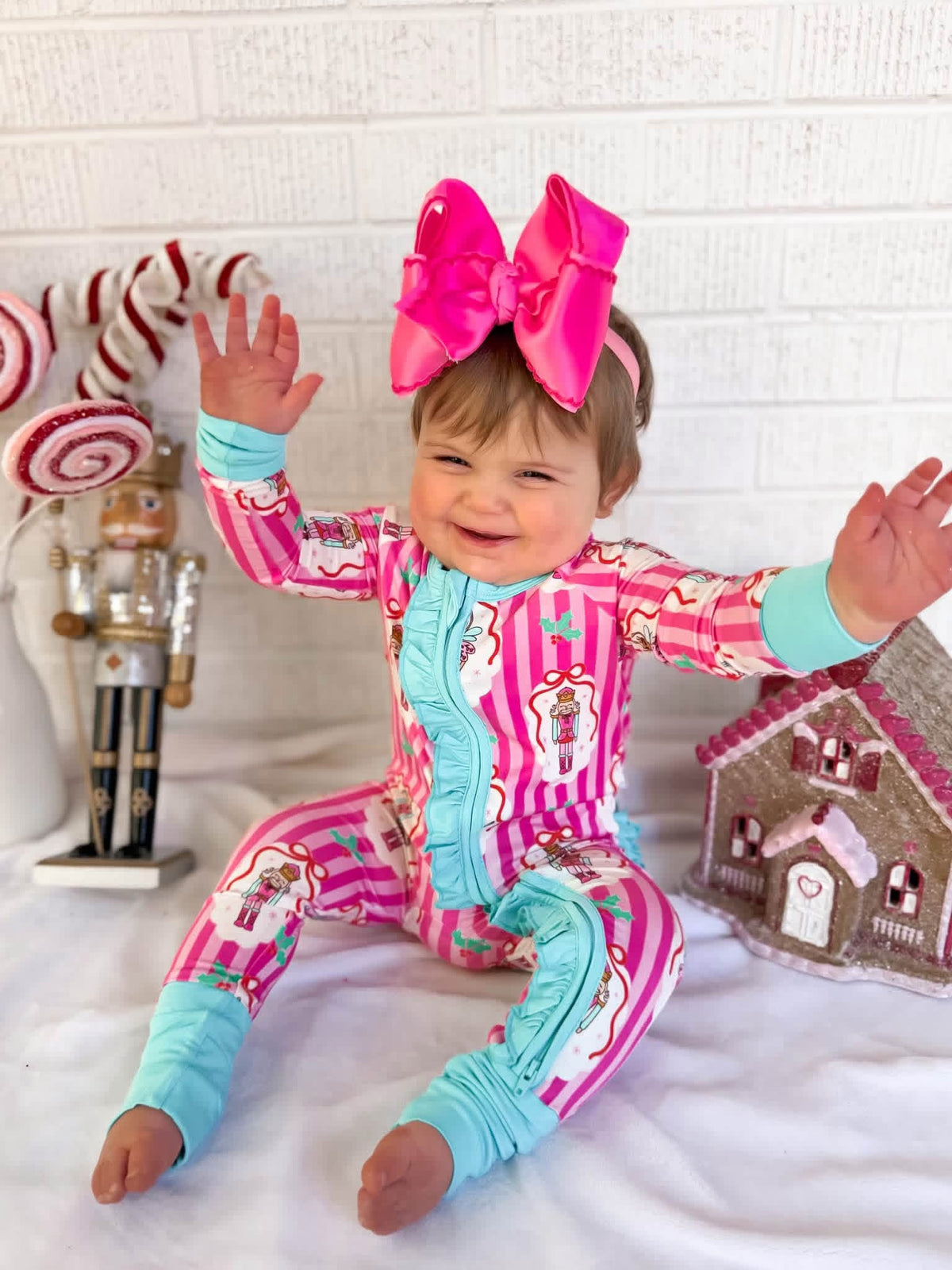 Nutcracker Noel Double Zippy Ruffle Romper