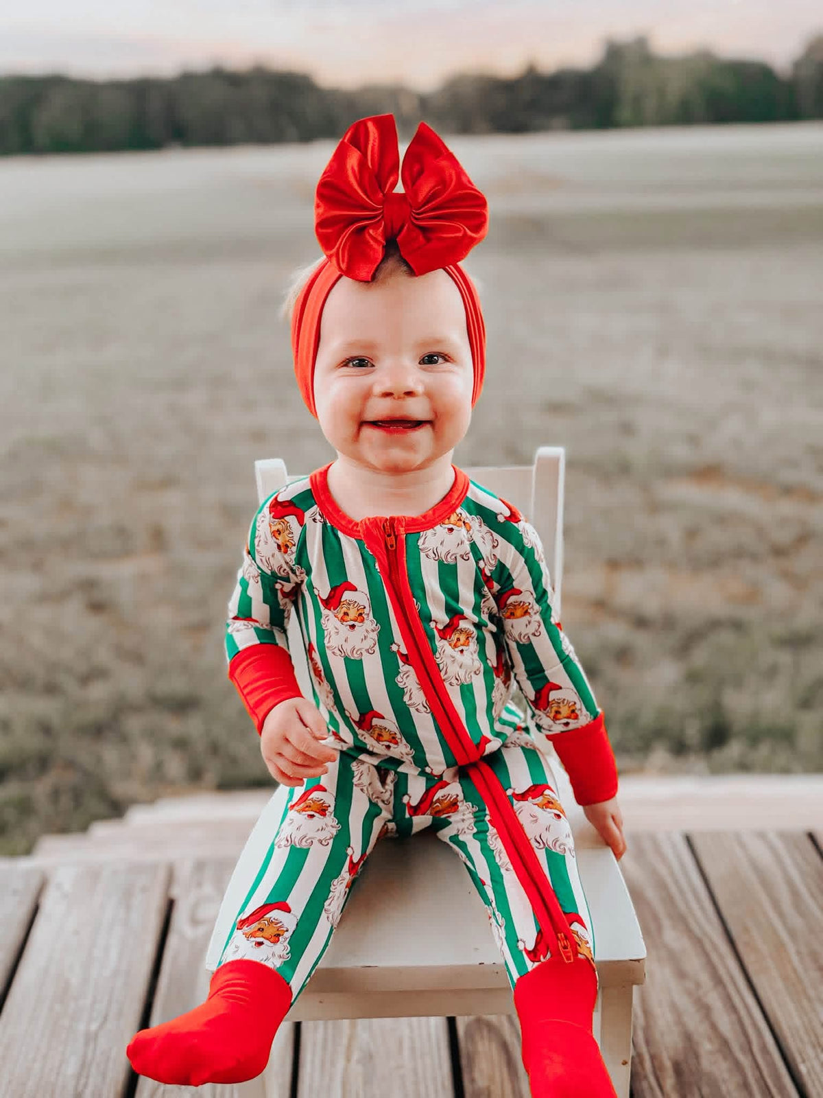Santa Baby Double Zippy Romper