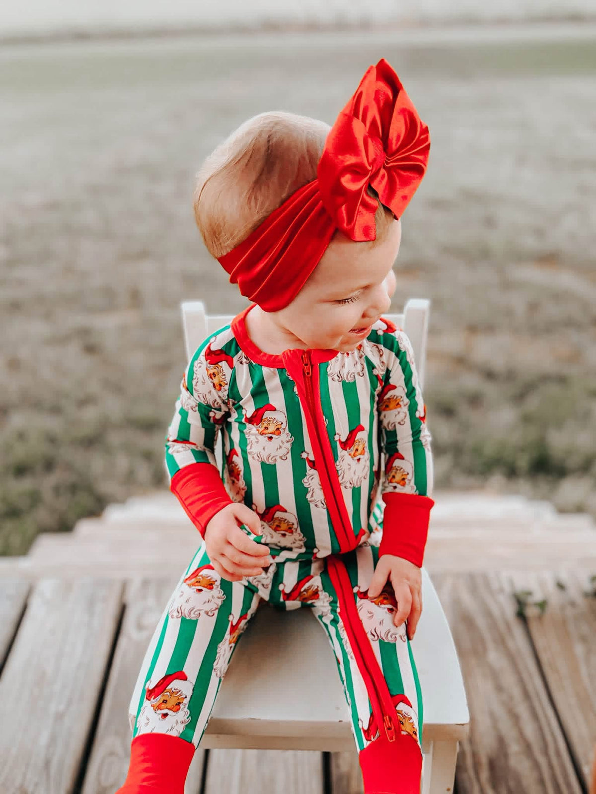 Santa Baby Double Zippy Romper