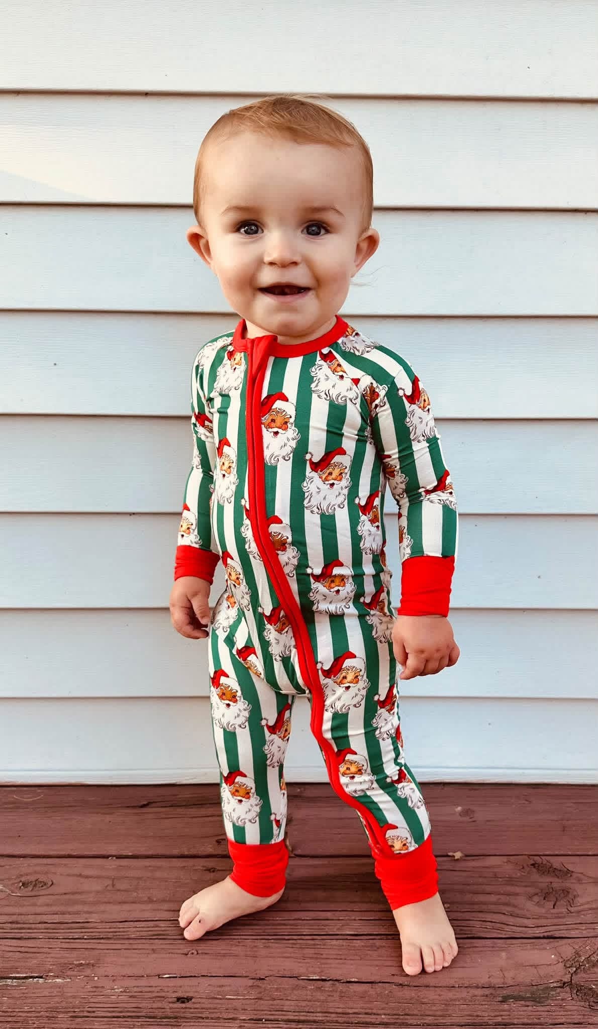 Santa Baby Double Zippy Romper
