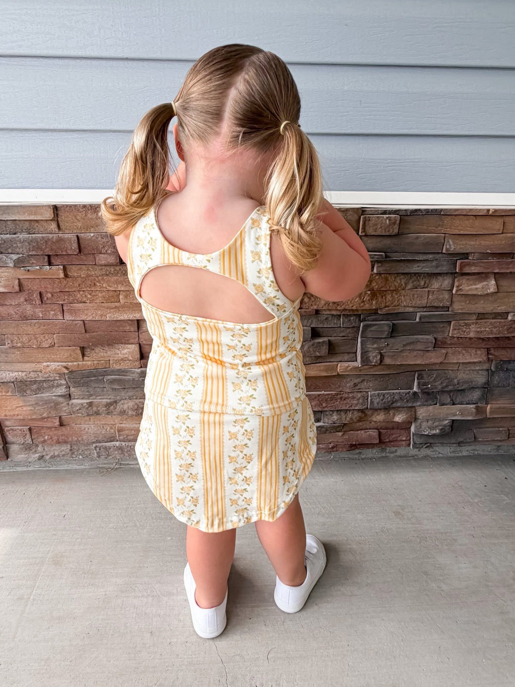 Yellow Paisley Girls Skort Set