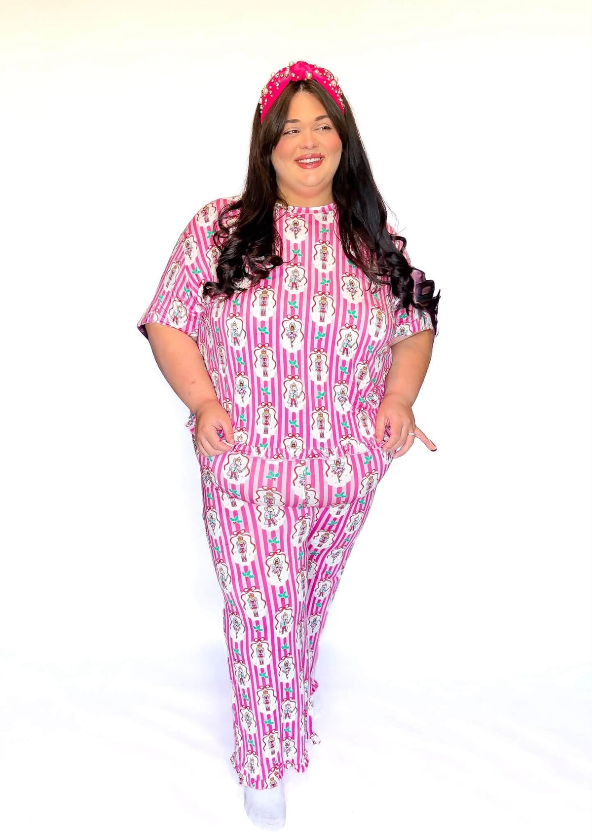 Nutcracker Noel Womens Ruffle Pant Set