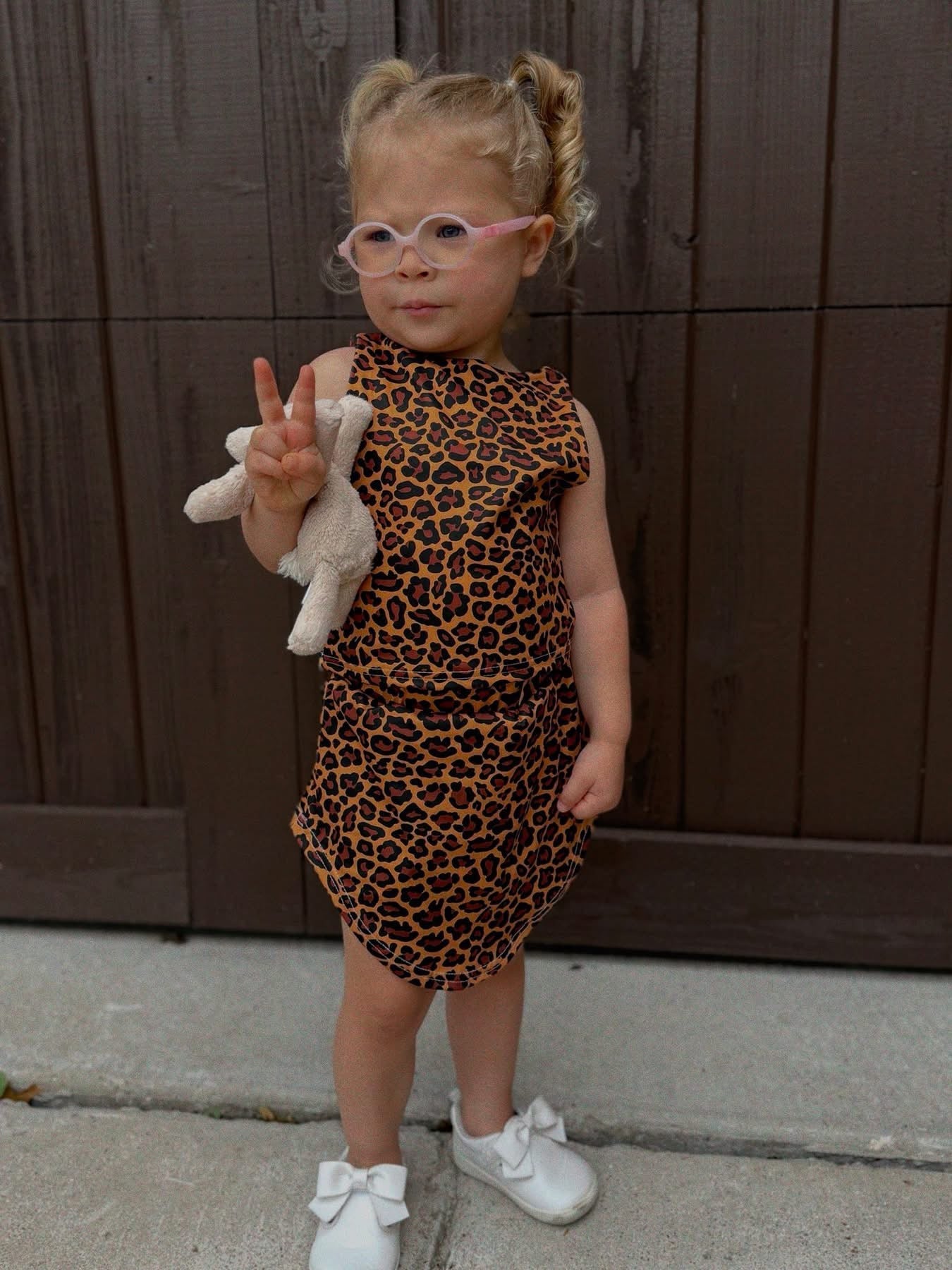Leopard Bliss Girls Skort Set