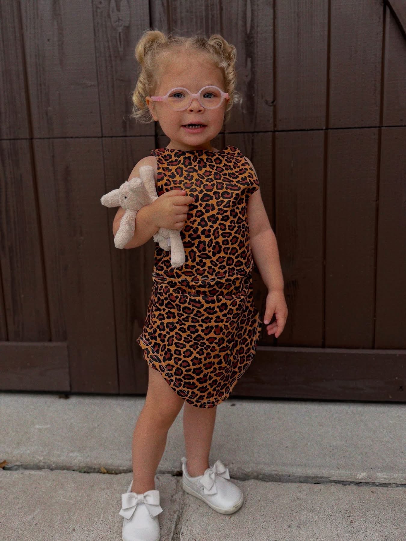 Leopard Bliss Girls Skort Set
