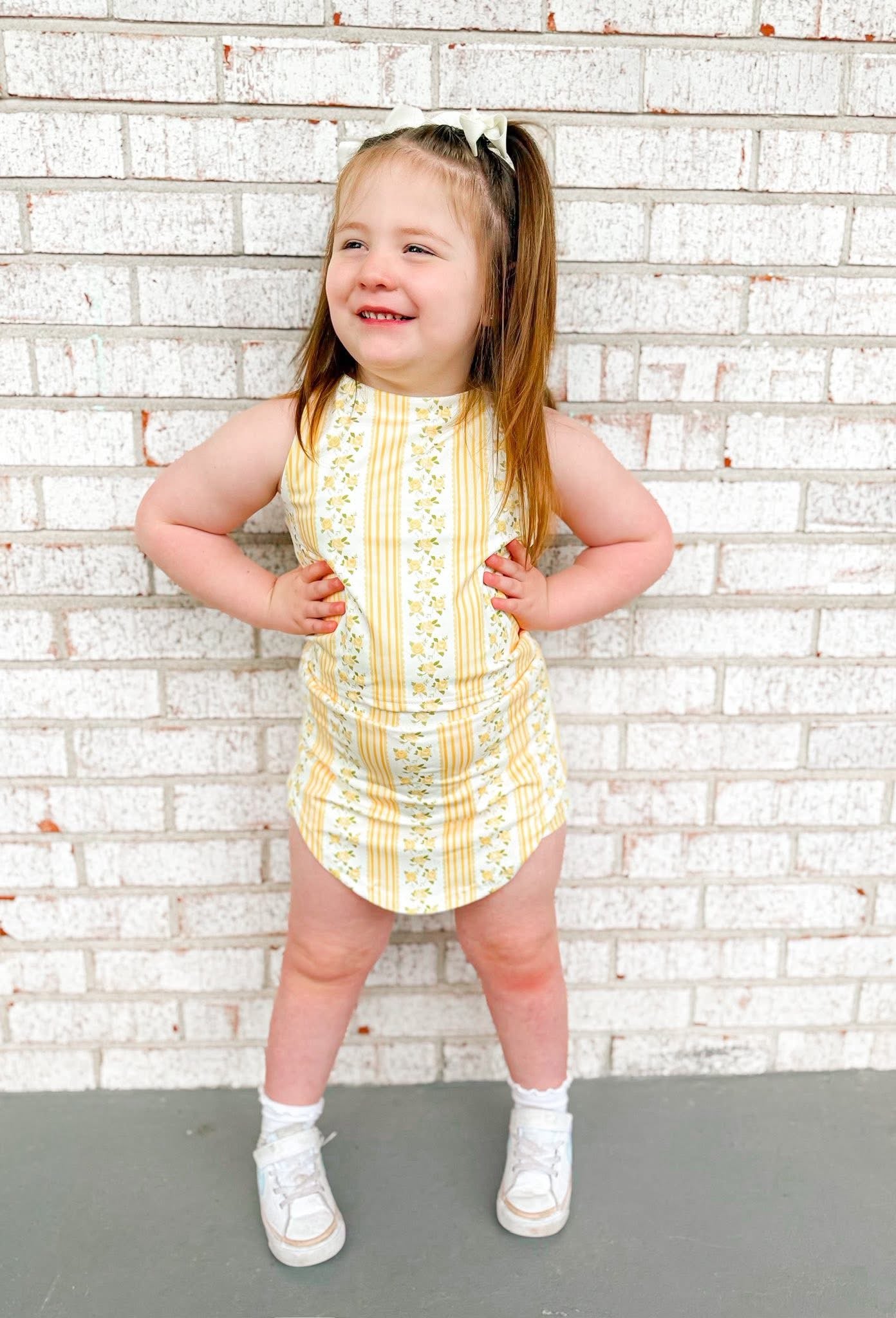 Yellow Paisley Girls Skort Set