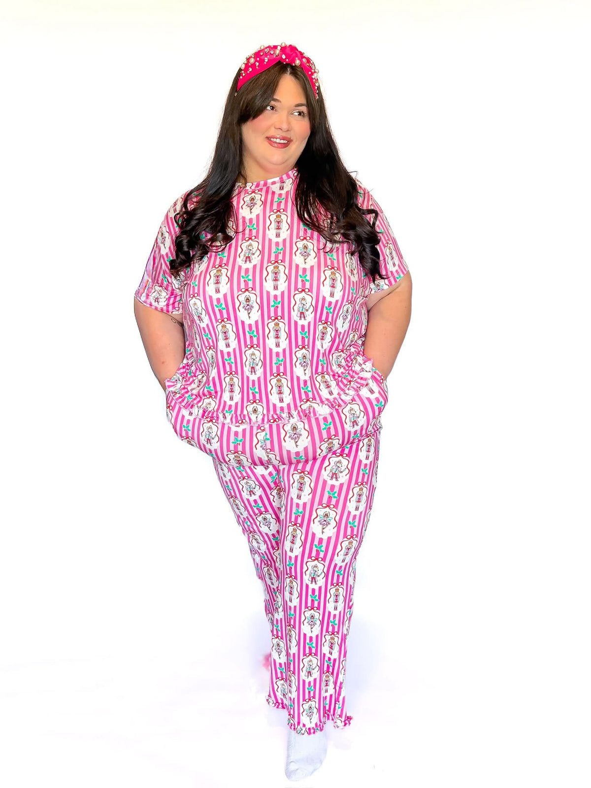 Nutcracker Noel Womens Ruffle Pant Set