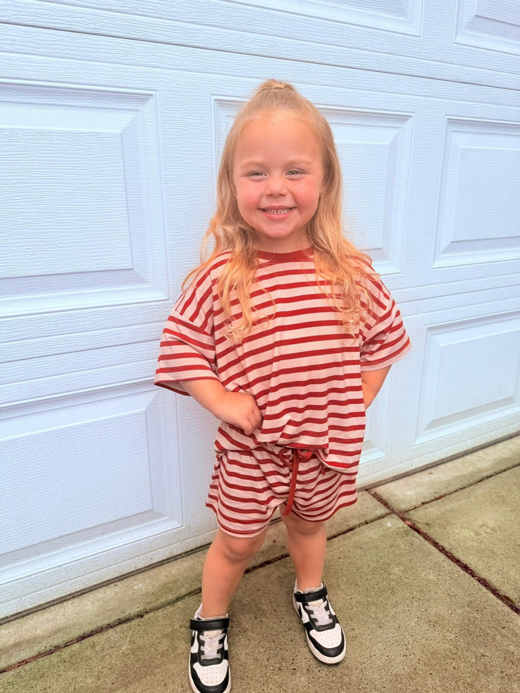Cherry Cola Oversized Short Set