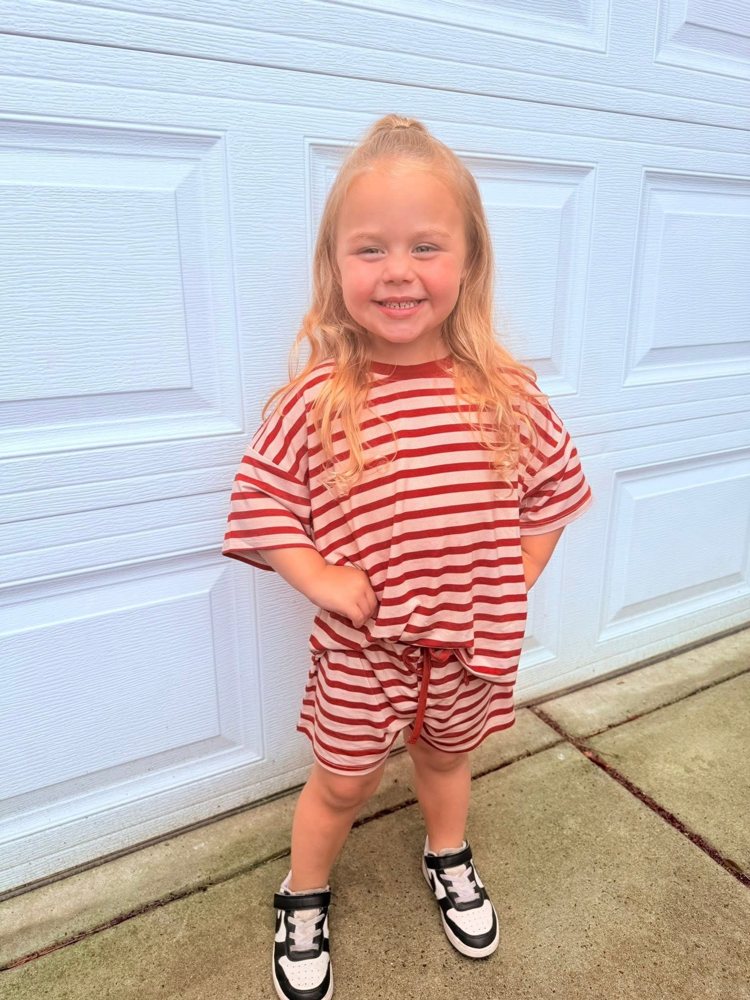 Cherry Cola Oversized Short Set