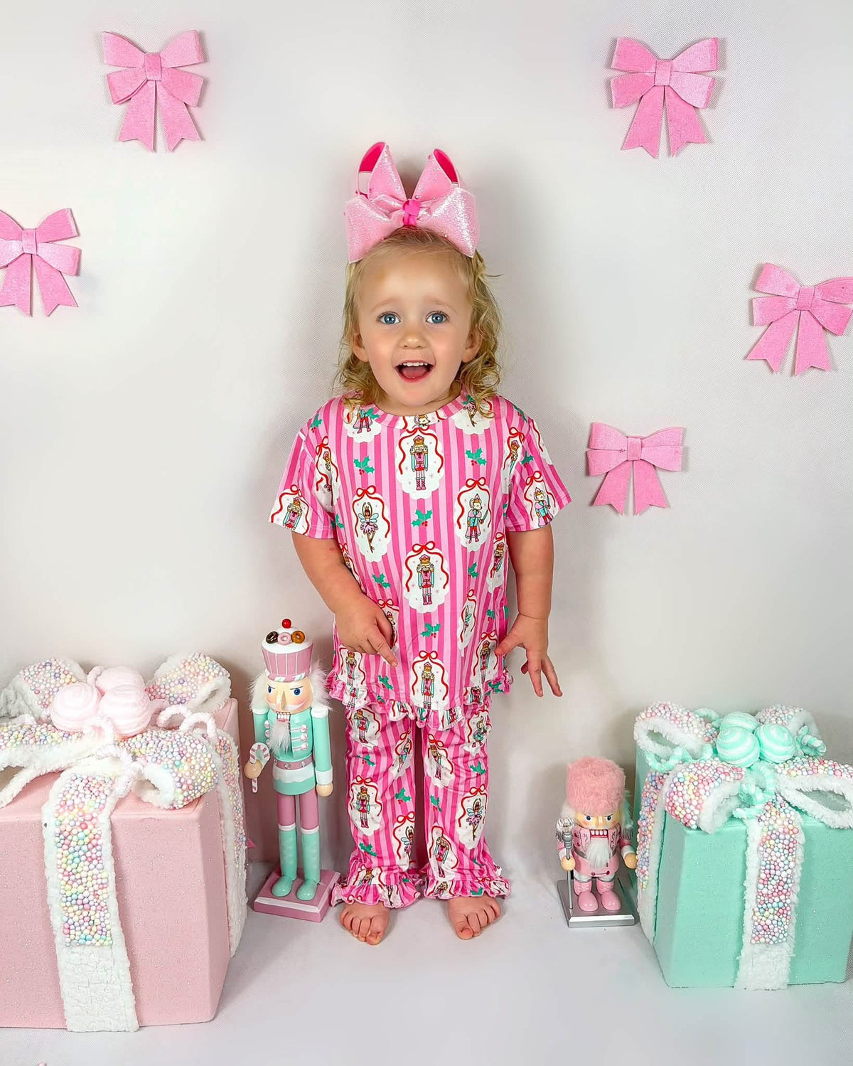 Nutcracker Noel Kids Ruffle Two Piece Pant Set