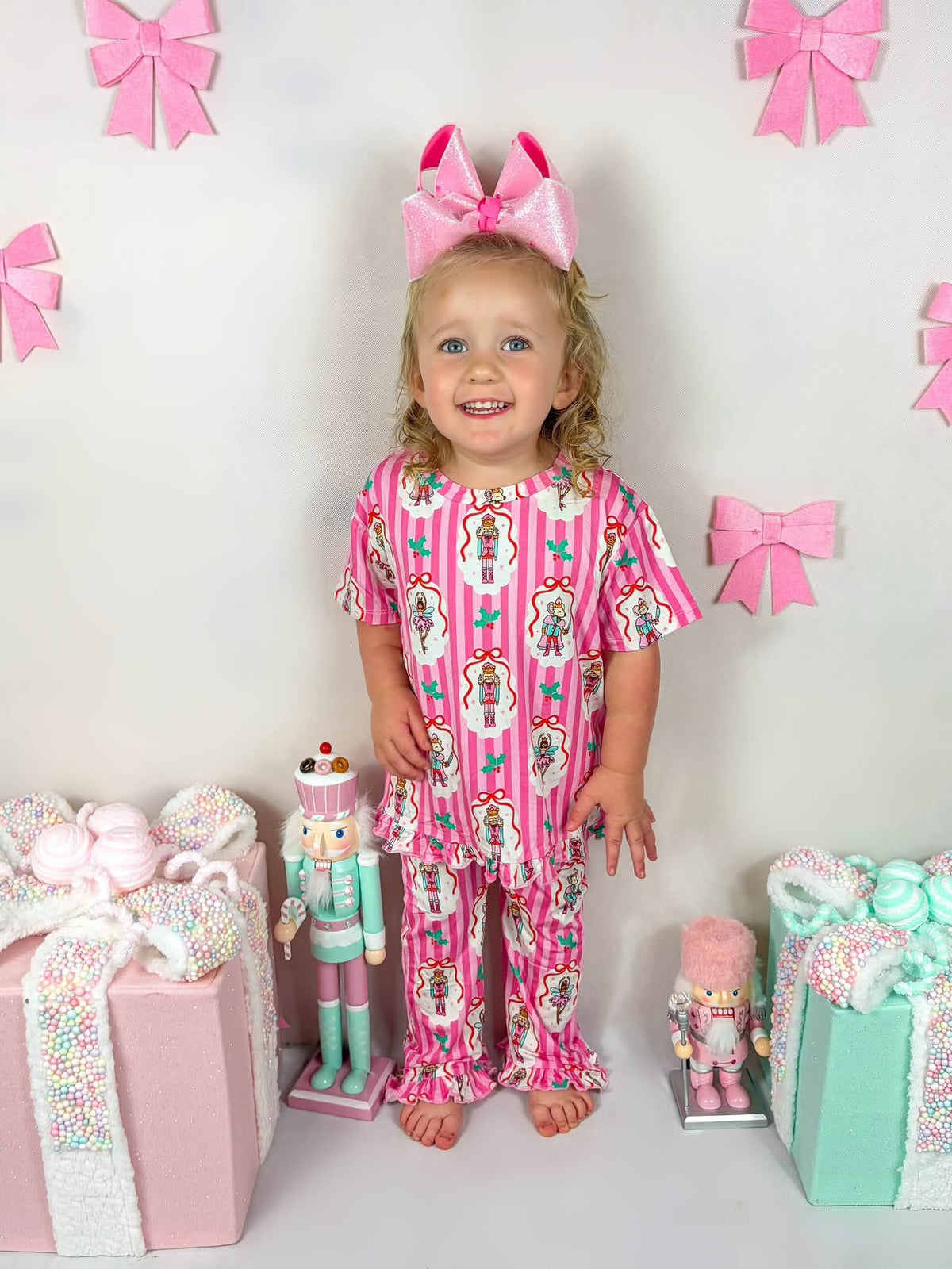 Nutcracker Noel Kids Ruffle Two Piece Pant Set