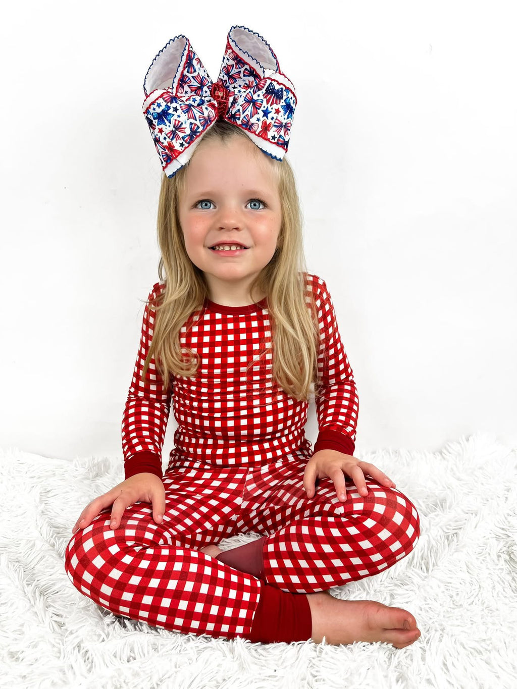 Red Gingham Two Piece Set