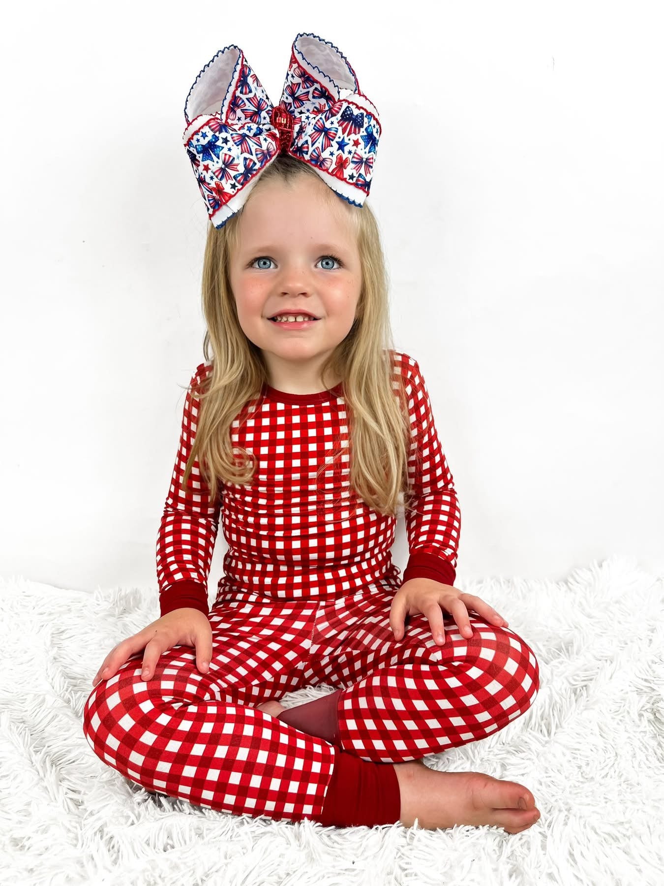 Red Gingham Two Piece Set