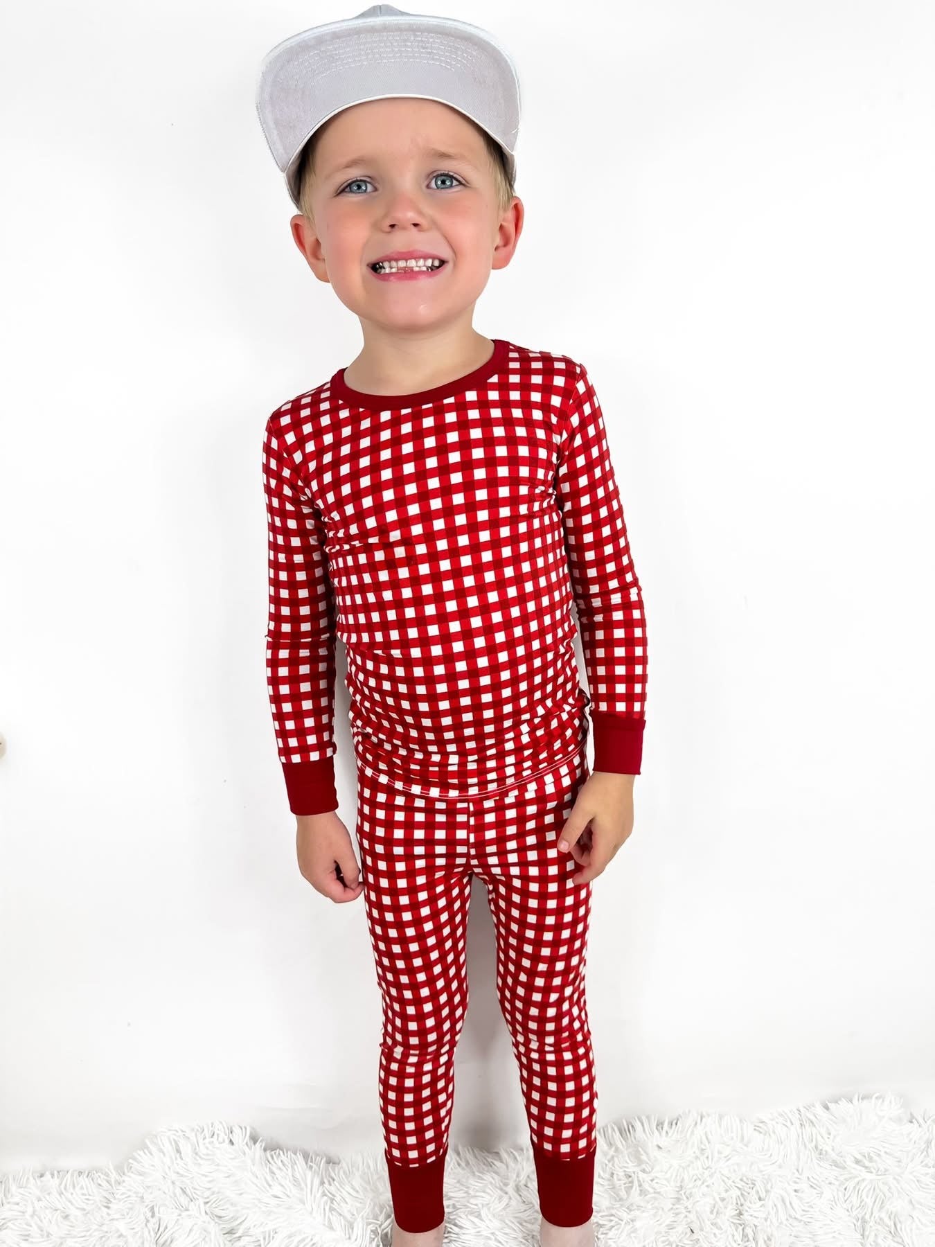Red Gingham Two Piece Set
