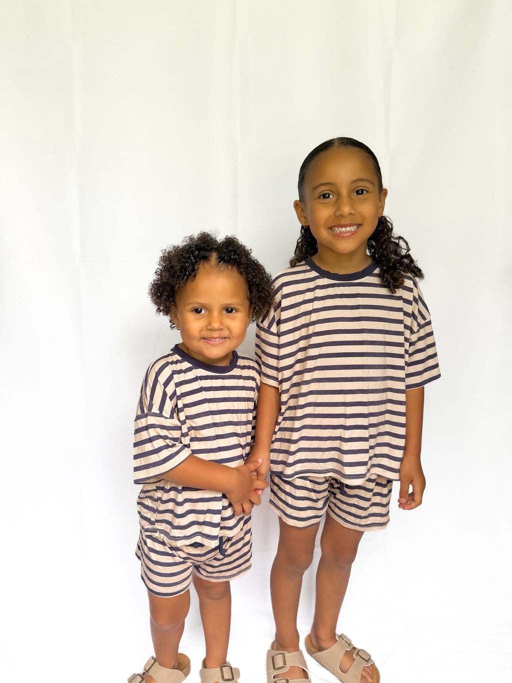 Coastal Stripes Oversized Short Set