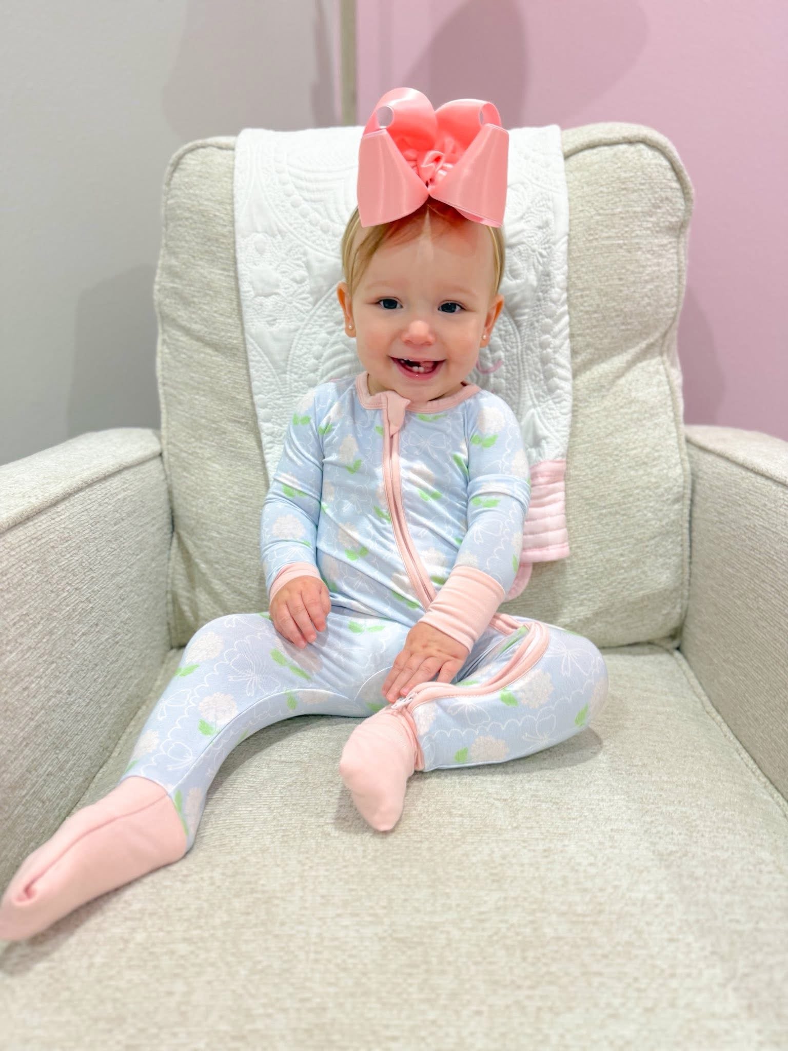 Pastel Petals Double Zippy Romper