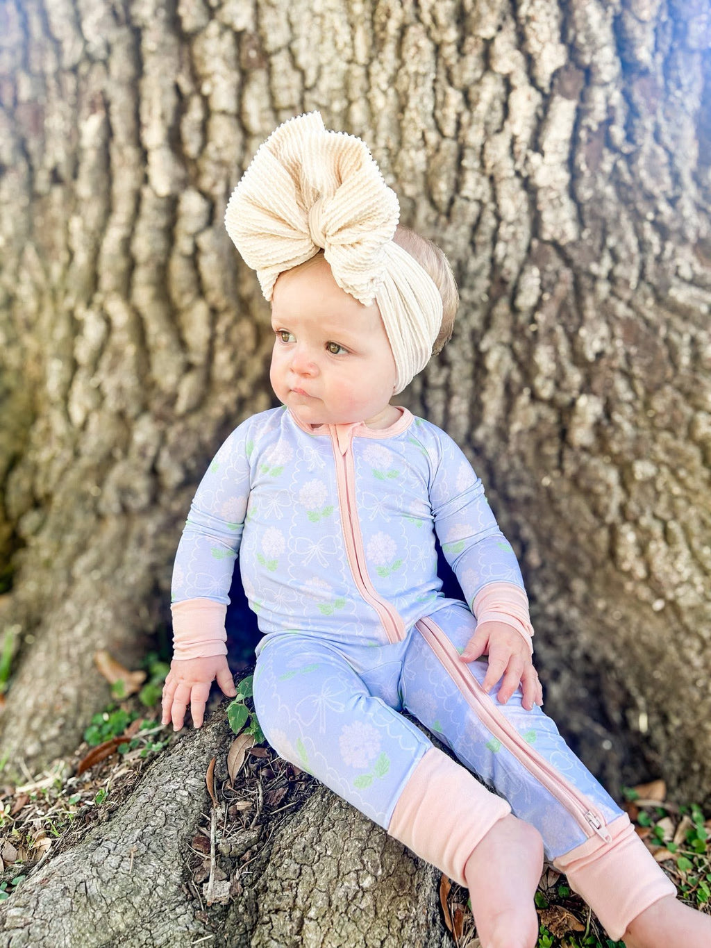 Pastel Petals Double Zippy Romper