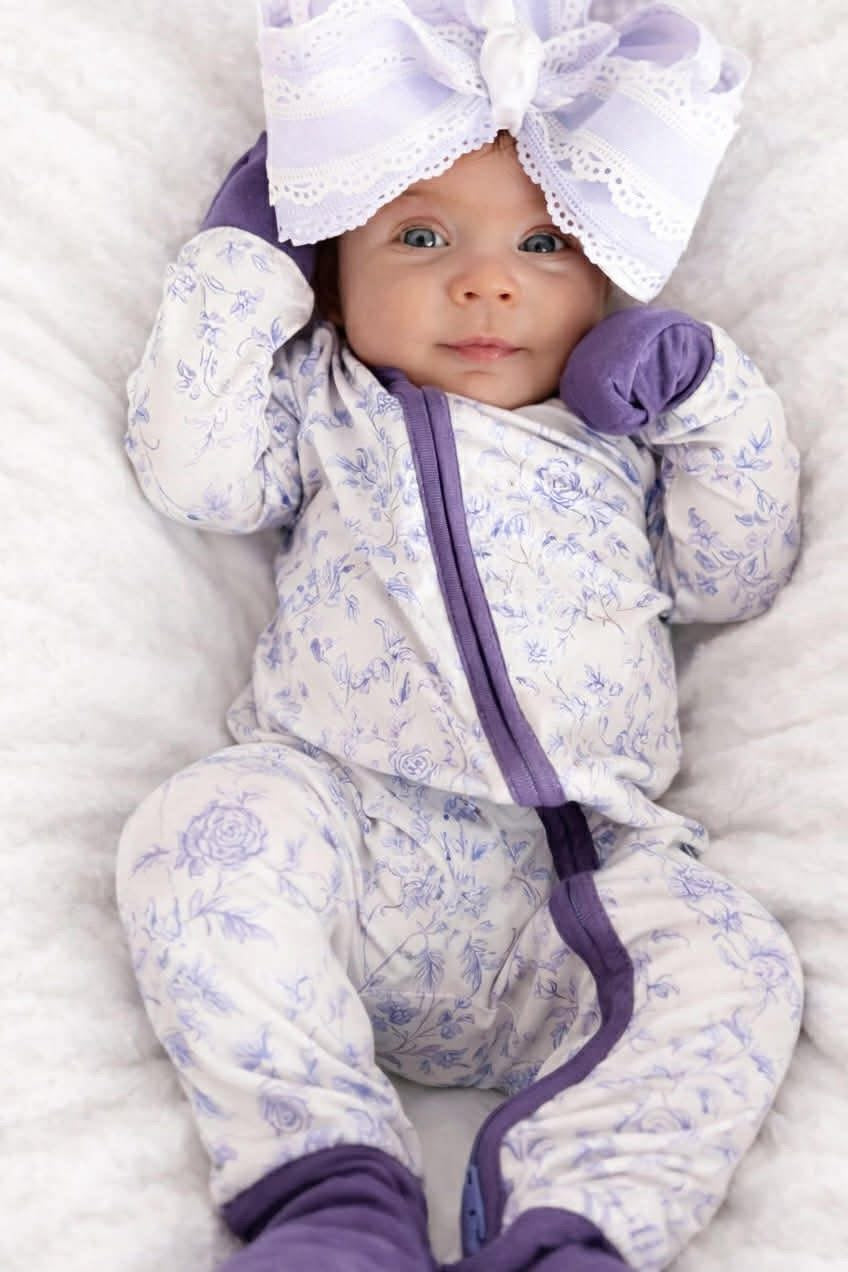 Lavender Double Zippy Romper