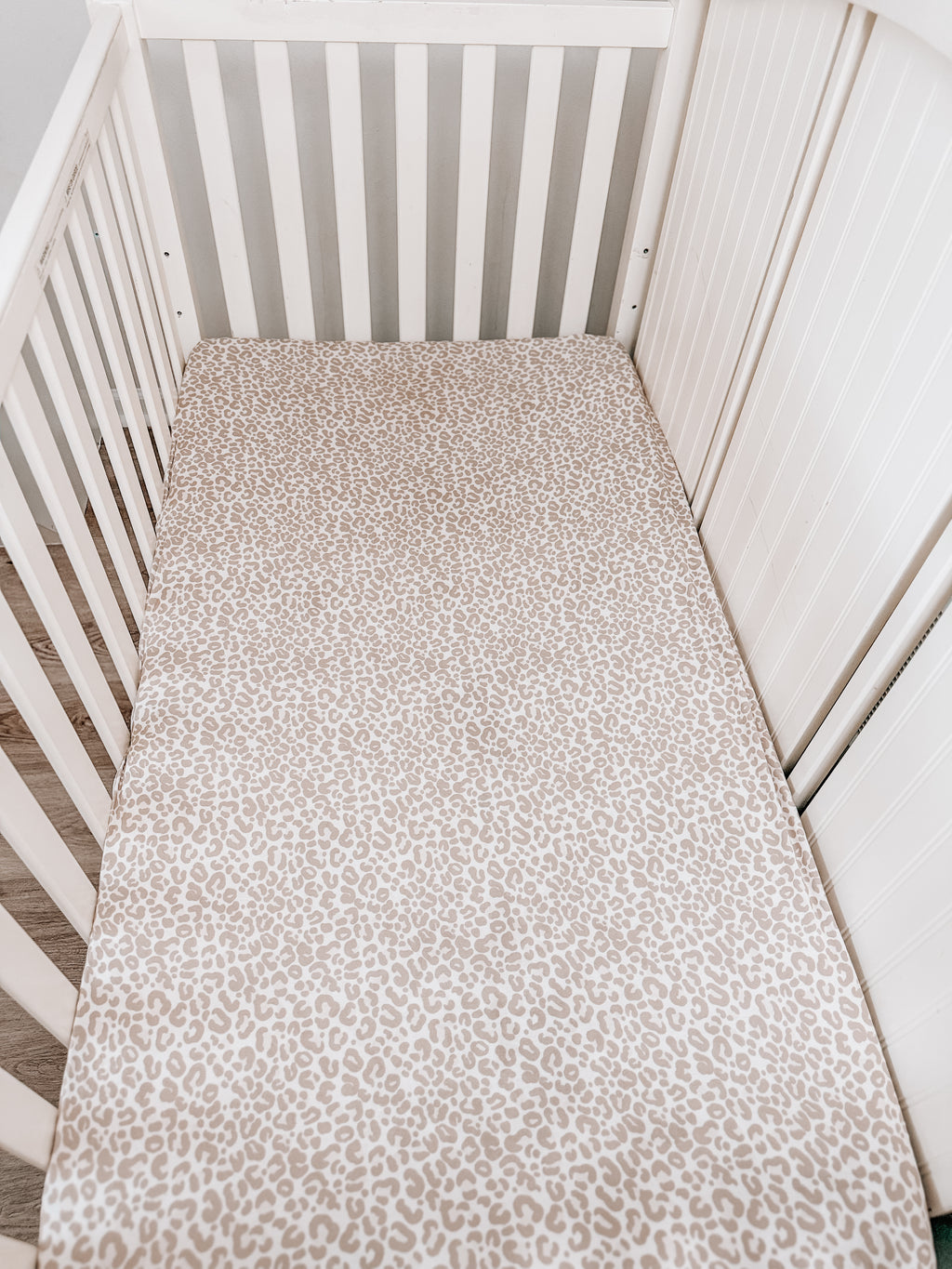 Oat Leopard Crib Sheet