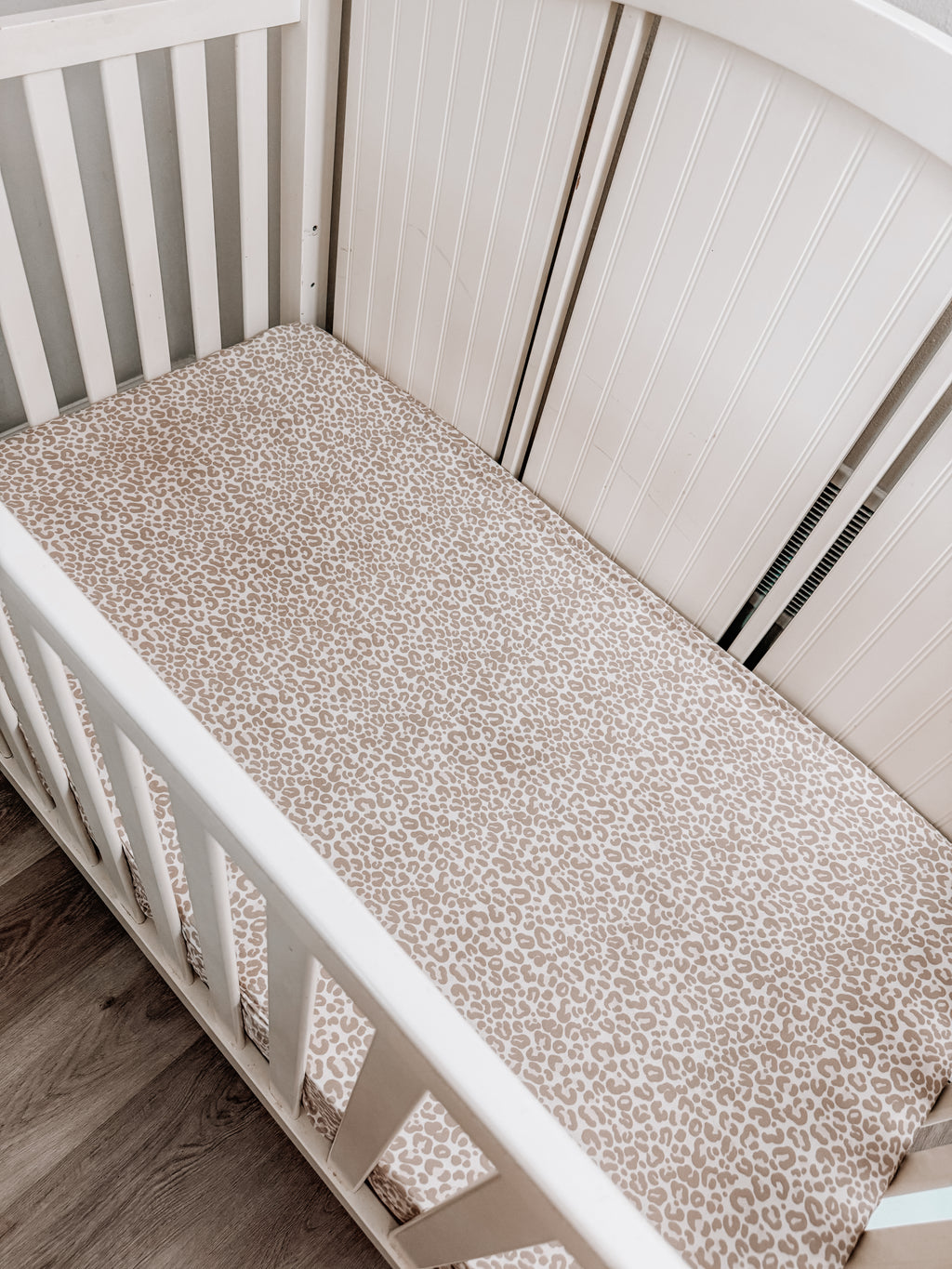 Oat Leopard Crib Sheet