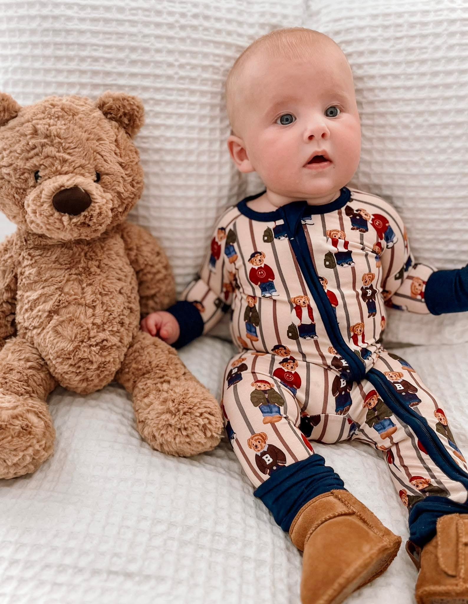 Classic Bears Double Zippy Romper