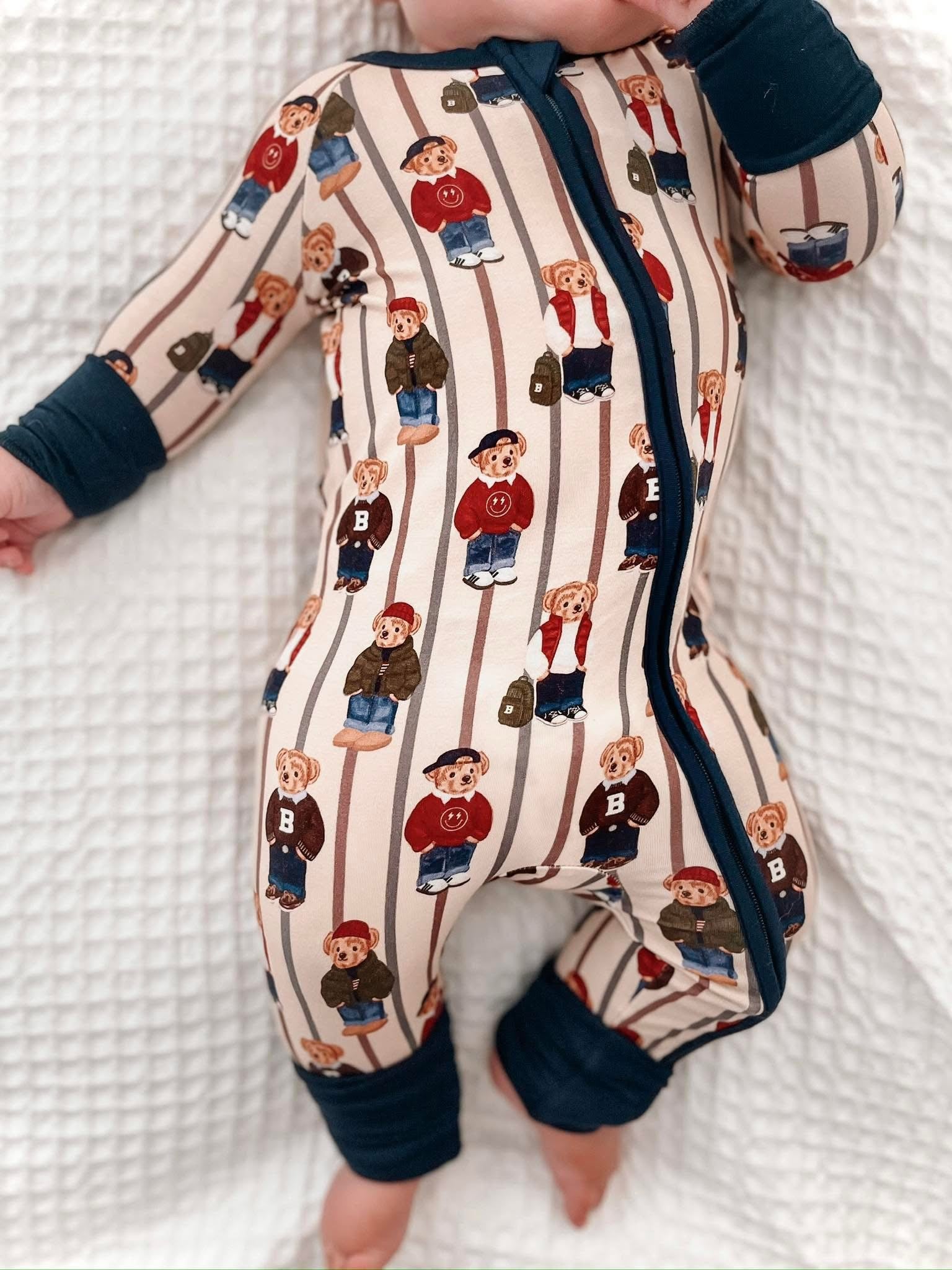 Classic Bears Double Zippy Romper