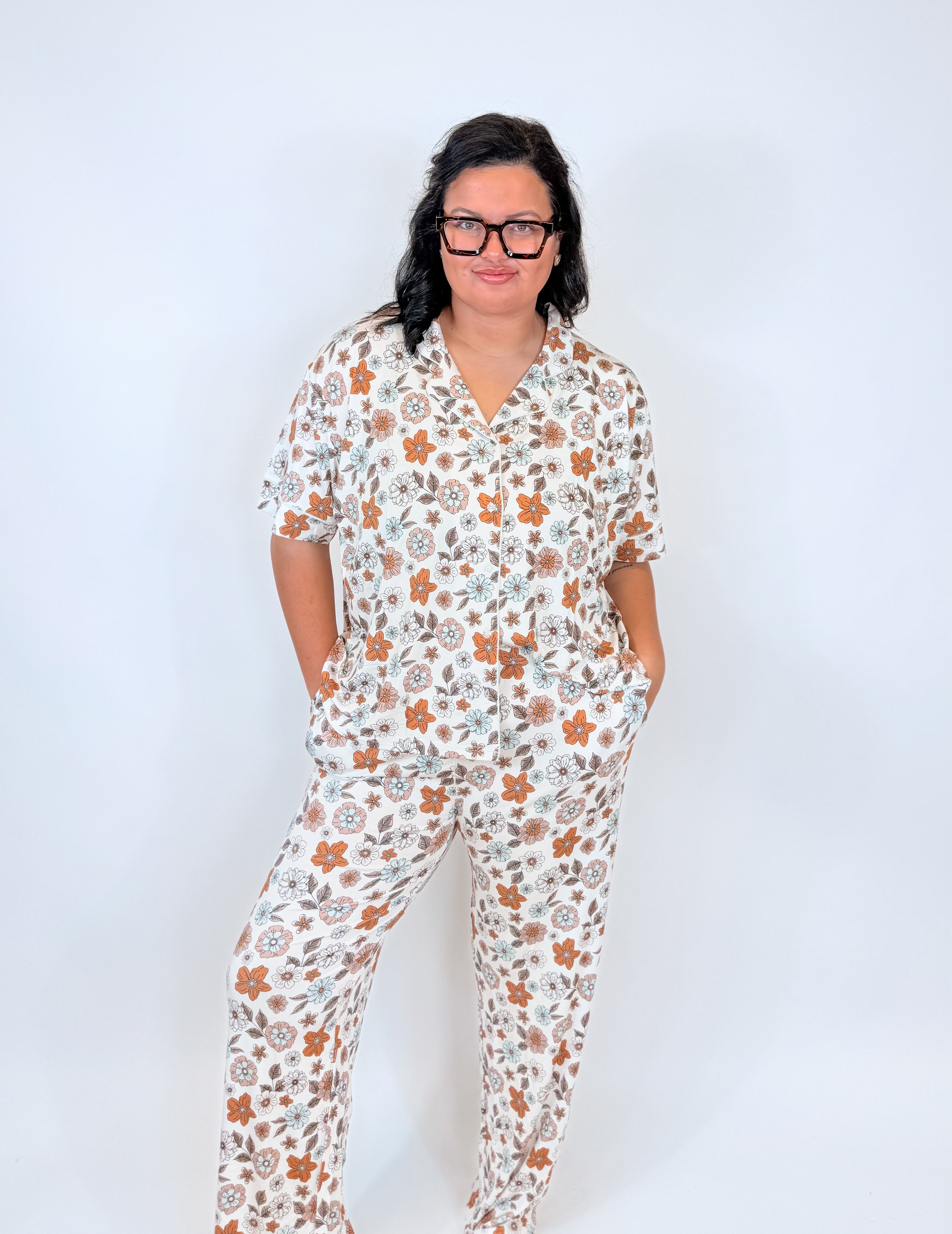 Josie Floral Womens Pant Set