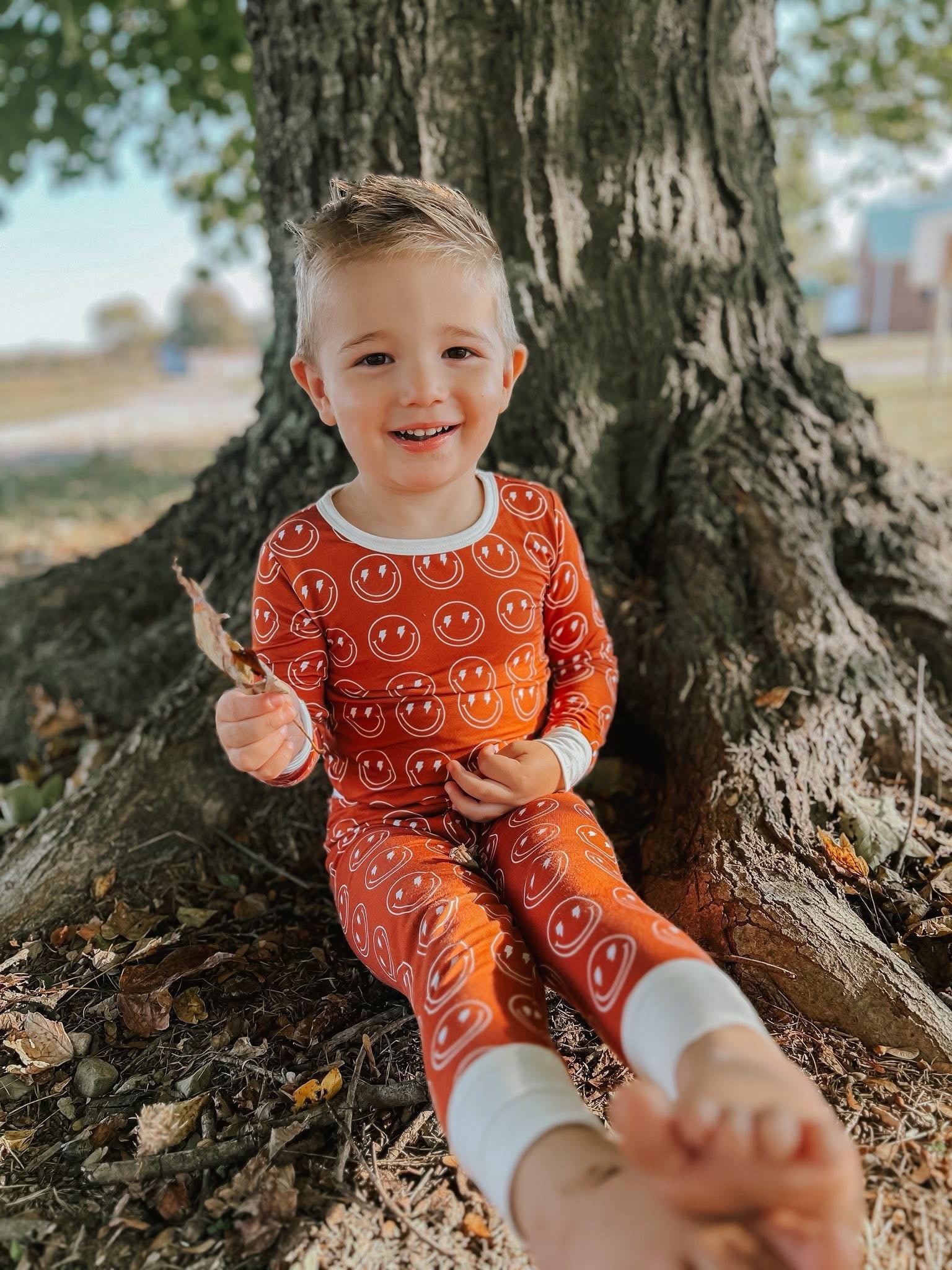 Retro Rust Smileys Two Piece Set